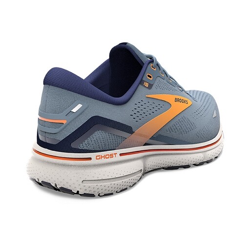 Brooks Ghost 15 Flintstone Grey Orange Men Running Shoes 1103931D417