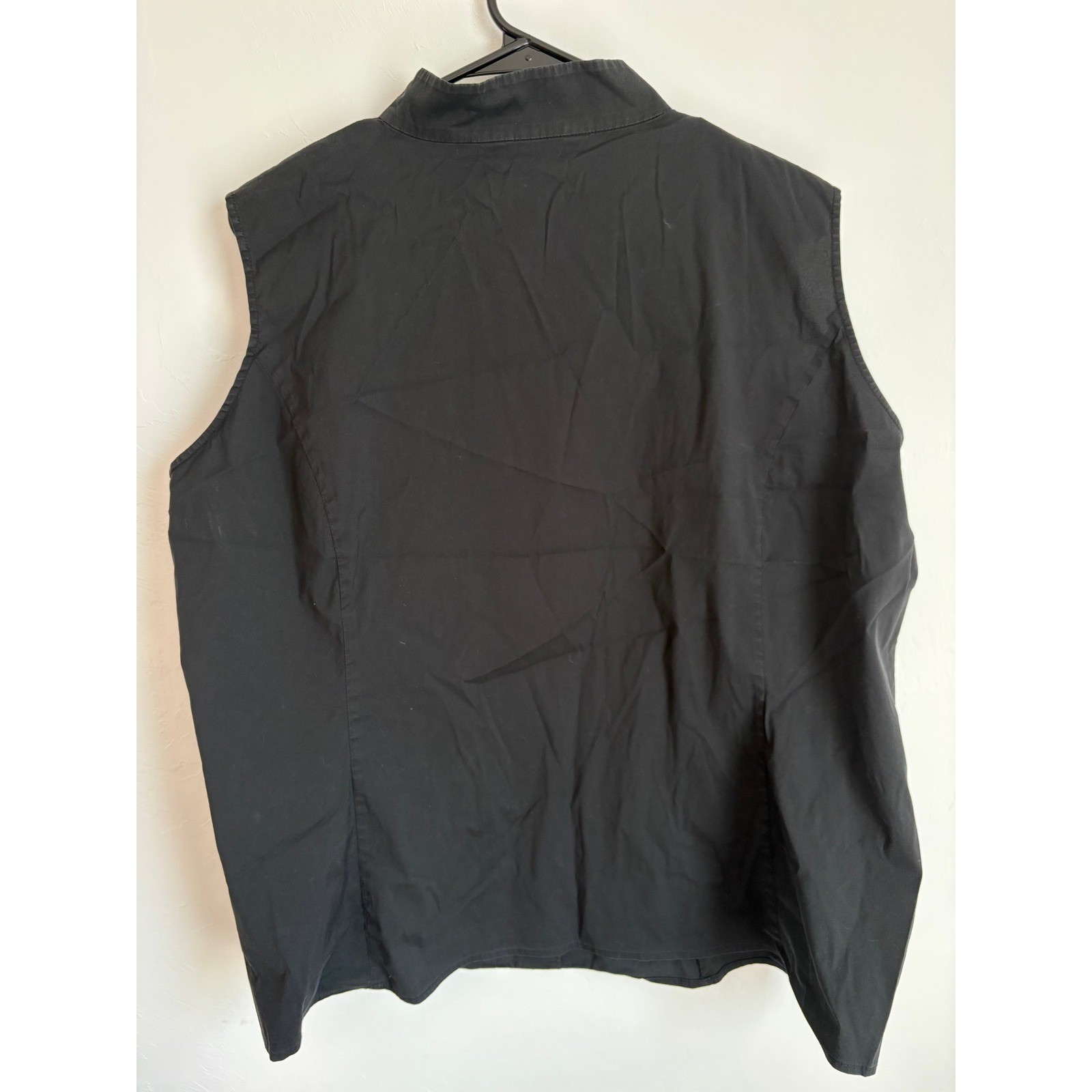 Ming Wang Sleeveless Zip Mock Neck Shirt Athleisure Preppy Quiet Luxury Academia