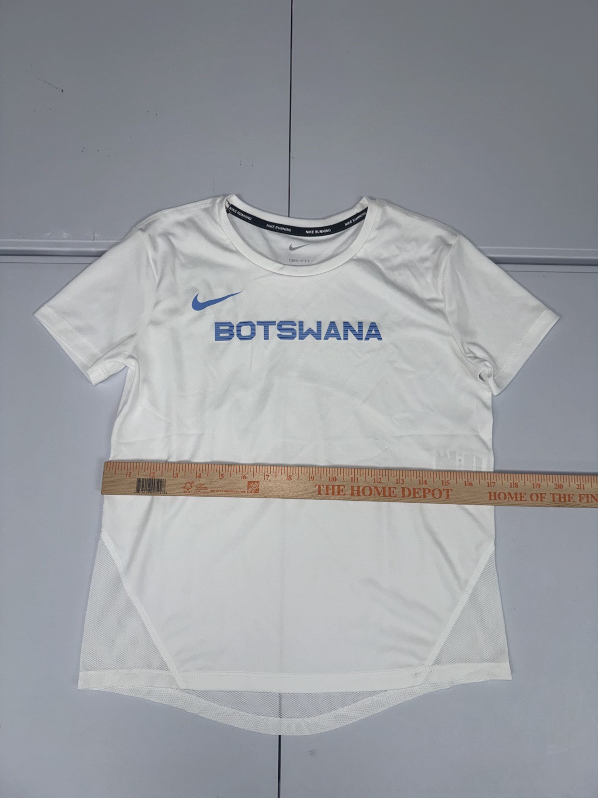 Nike Pro Elite Team Botswana Running Shirt White CT0575-100 Women’s Size XS