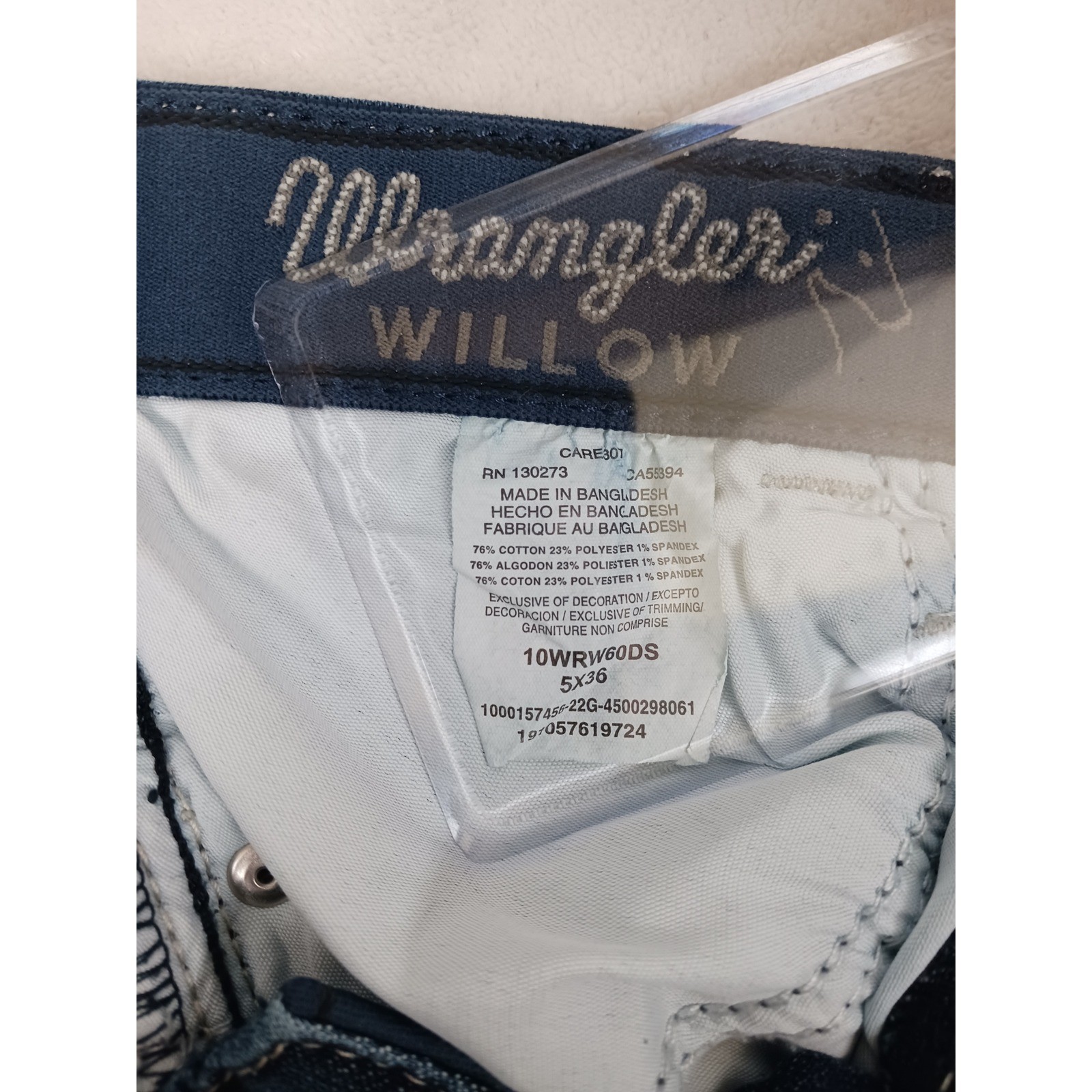 Wrangler Willow Ultimate Riding Jeans Womens 5×36 Dark Wash Bootcut 10WRW60DS