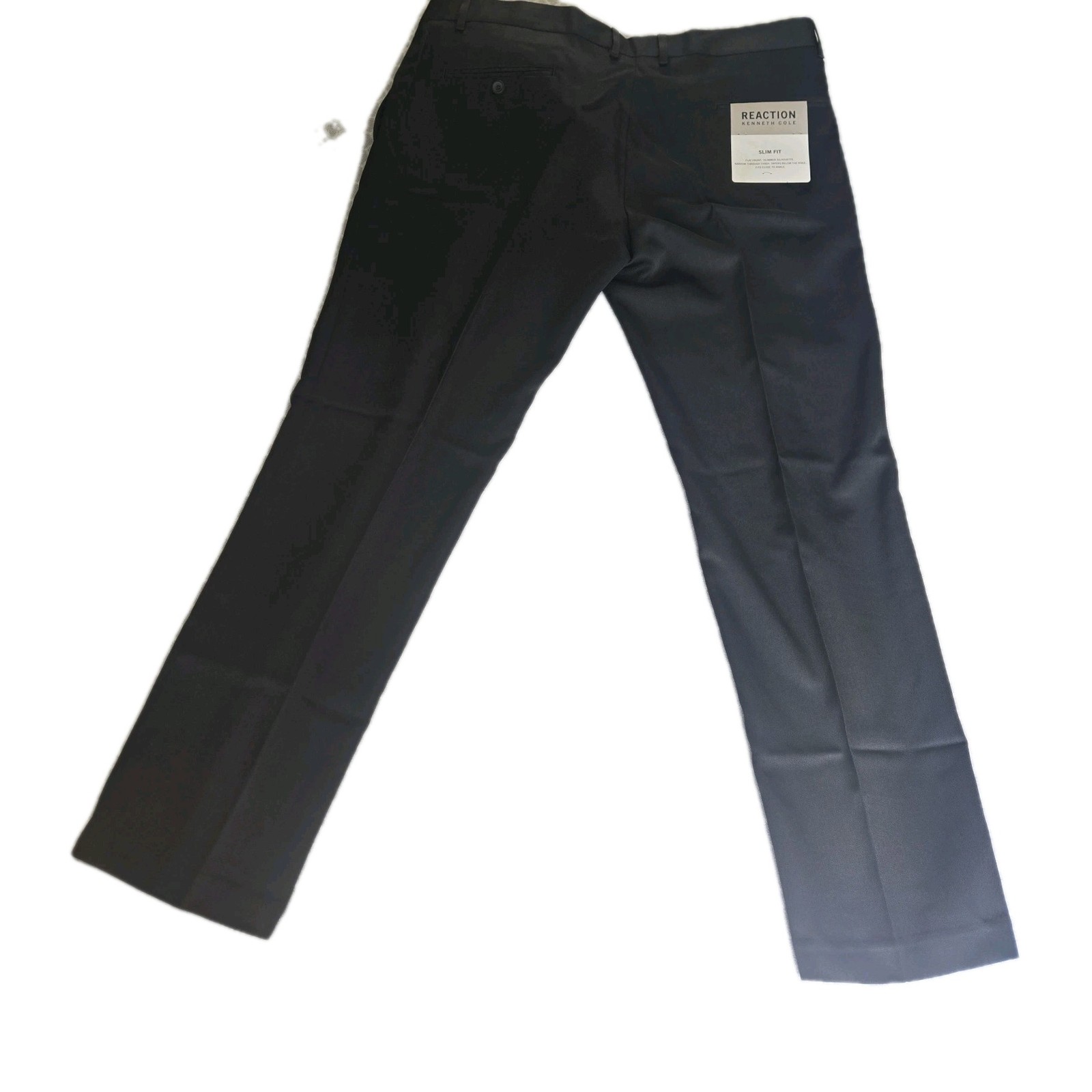Kenneth Cole Reaction Men’s Urban Heather Black Solid Slim Fit Dress Pants 38W