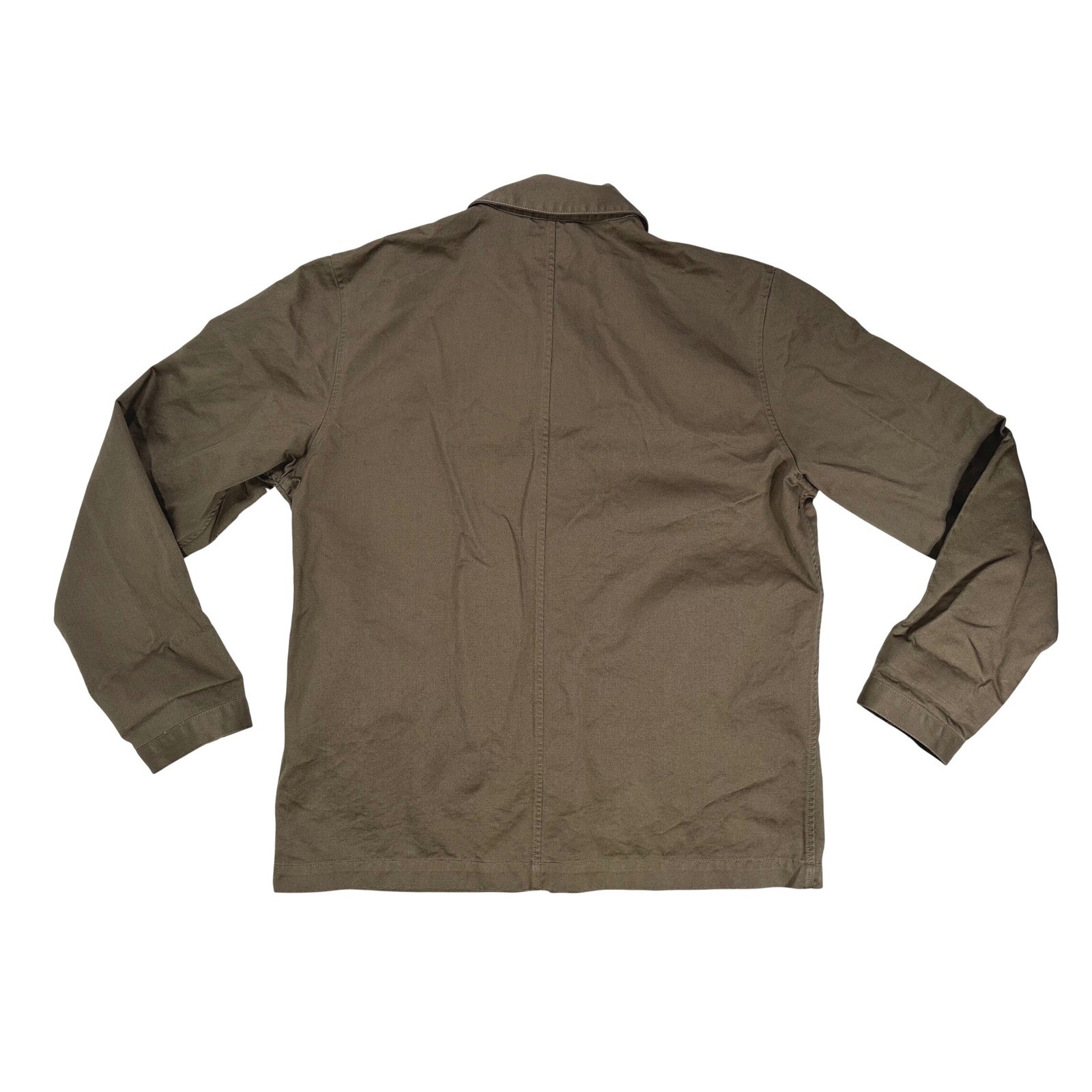 ASKET The Overshirt Mens Large Regular Taupe Organic Cotton Twill Chore Jacket