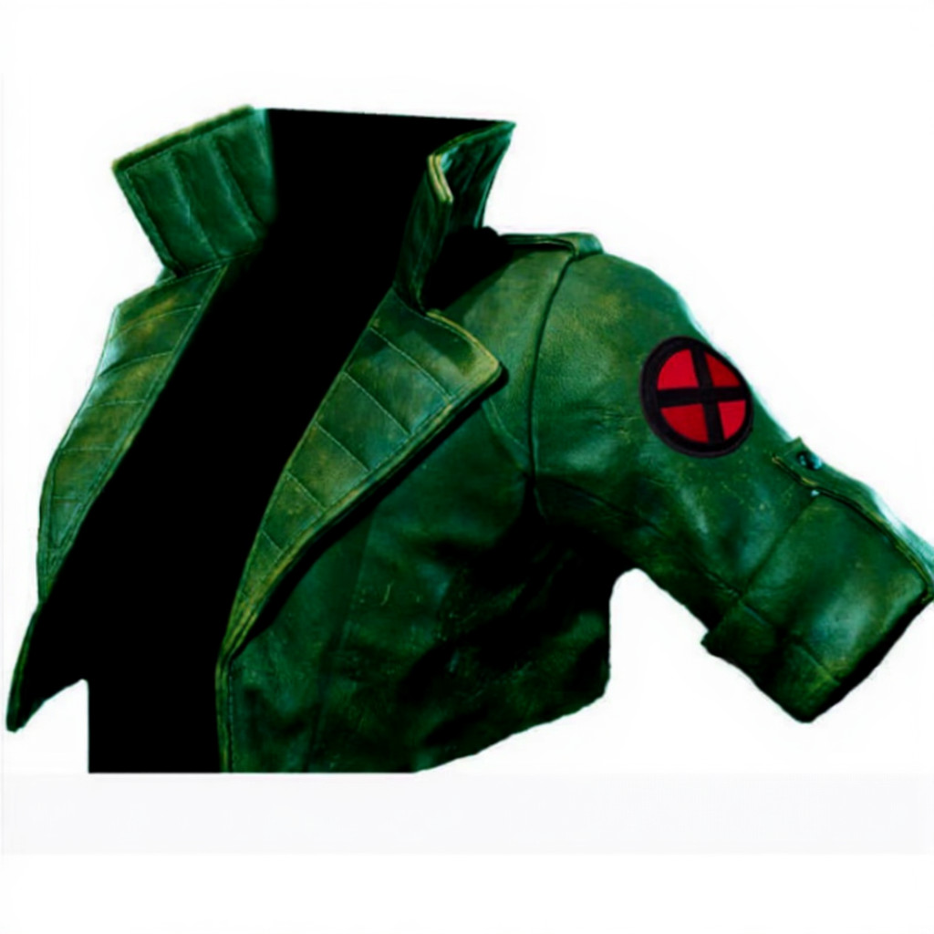 X-Women 97 Rogue Style Green Leather Cropped Jacket Cosplay for Women
