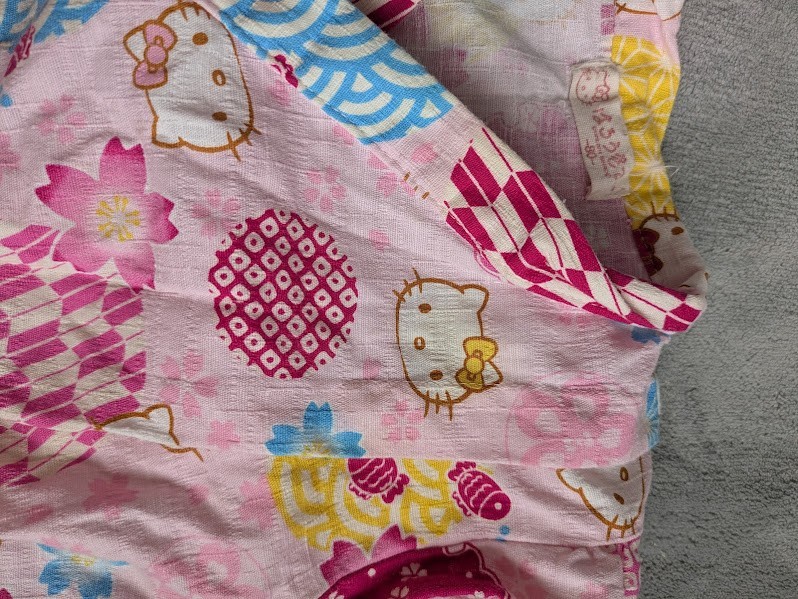 Hello Kitty Baby Romper 80cm Pink Sleeveless Yukata Jinbei Japan Exclusive Cotto