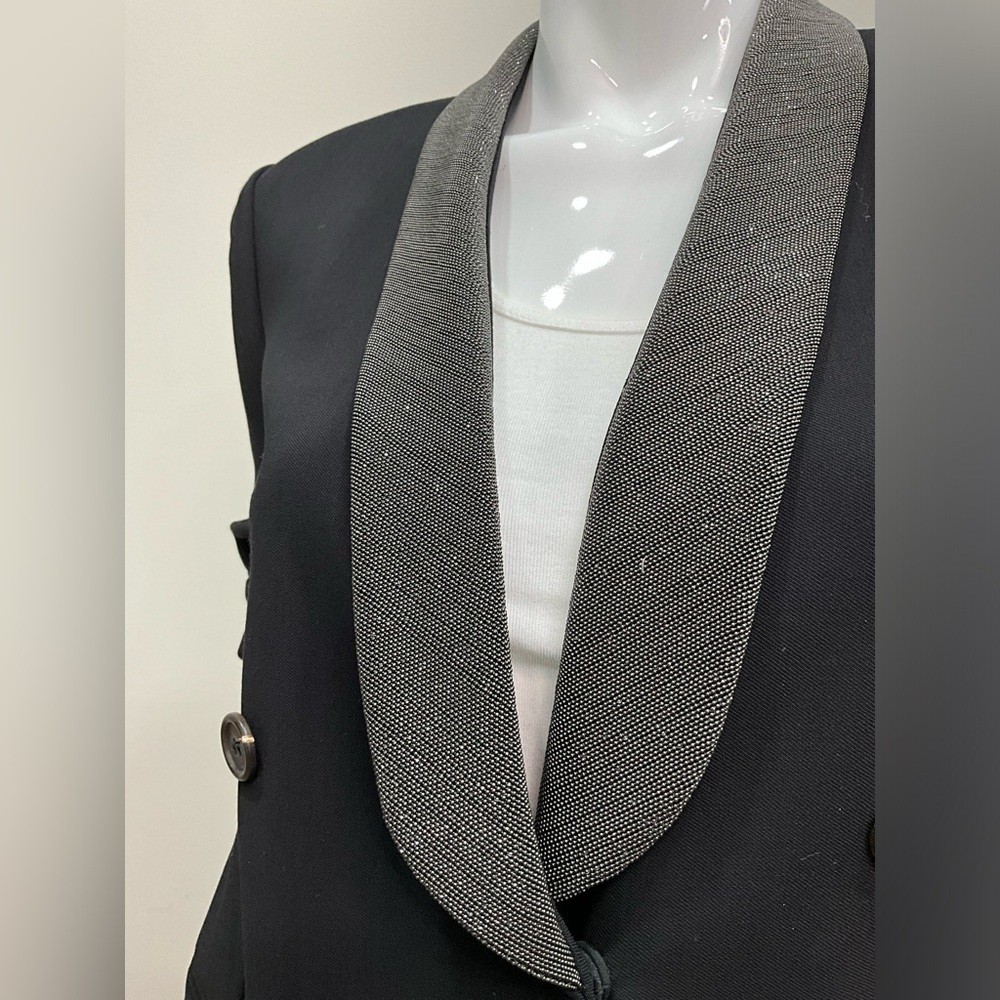 Brunello CUCINELLI Black Blazer Monili Lapel Size IT 42 US 6 Evening Business