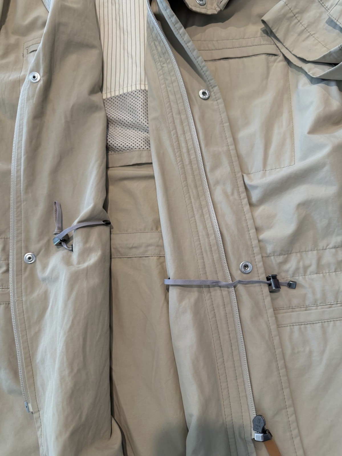 Missoni Men’s Beige Utility Field Jacket Size M Lightweight Hooded Safari Coat
