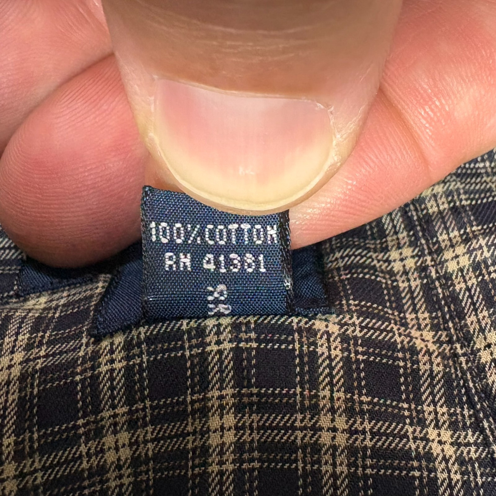 Ralph Lauren Men’s Shirt L Long Sleeve Black Blue Beige Plaid Classic Embroidery