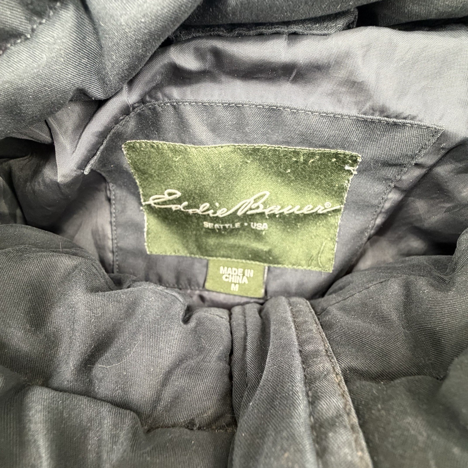 Eddie Bauer Men’s Jacket Size Medium Parka Premium Goose Down EB550 Fill