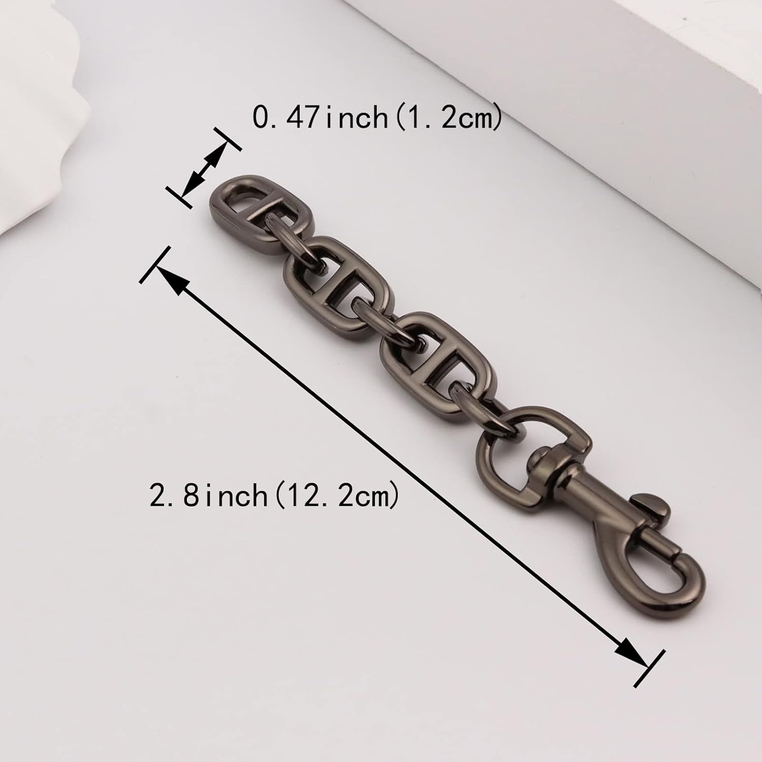 Purse Strap Extender 2Pcs 4.7 Inch Bag Extender Chain for Shoulder Bag Metal Cha