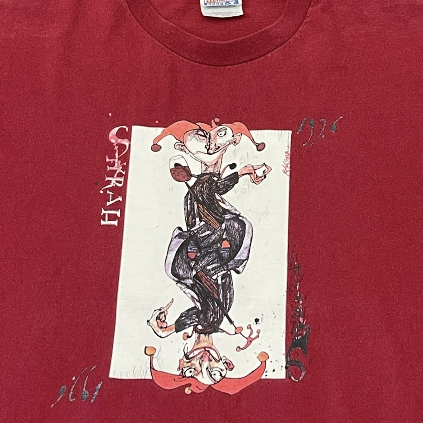Vintage Ralph Steadman Bonny Doon Vineyard T-shirt Syrah Blagueur Art Tee 1996