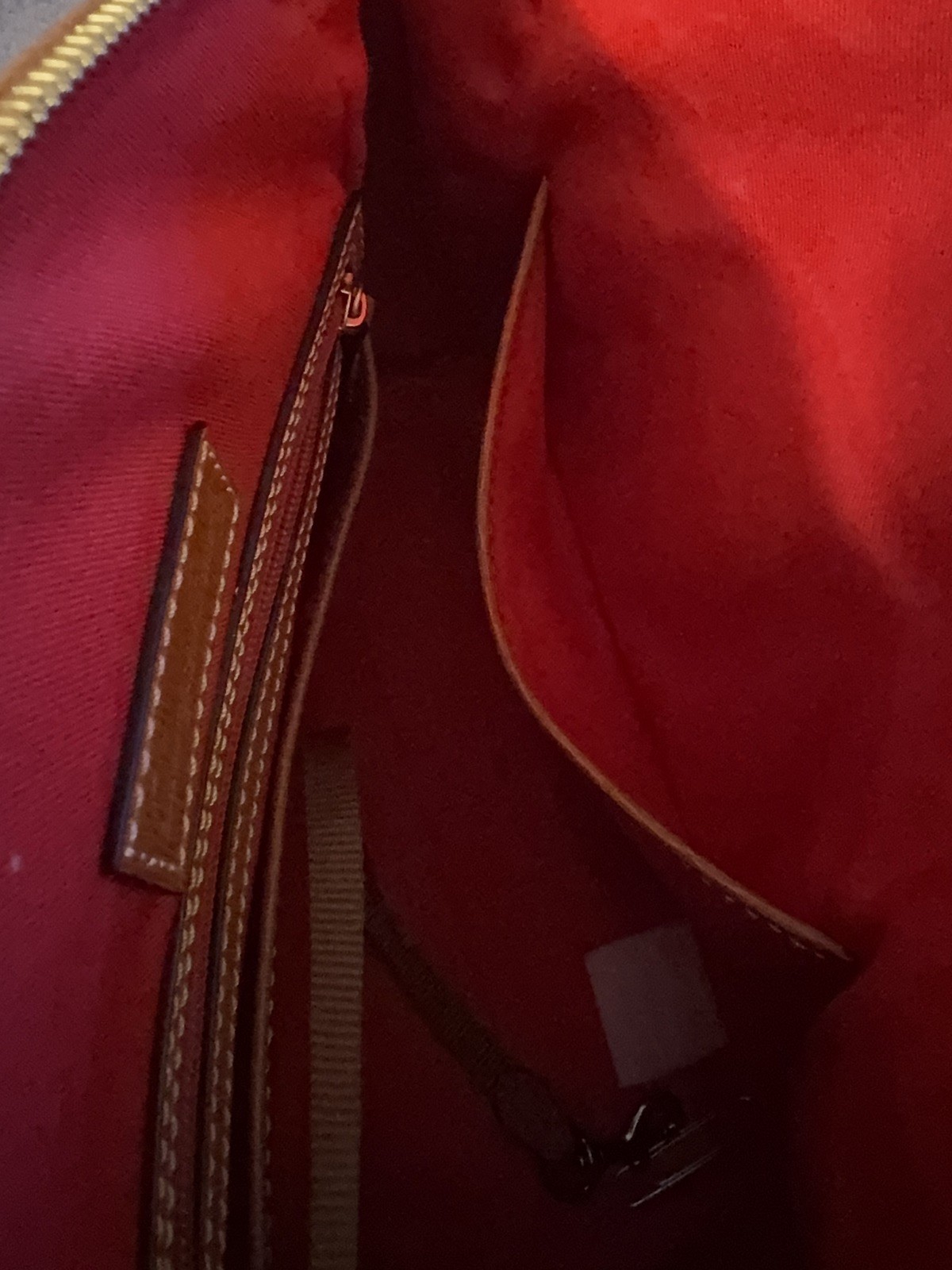 Dooney and Bourke 1975 Saffiano Leather Sydney Satchel Domed cross body.