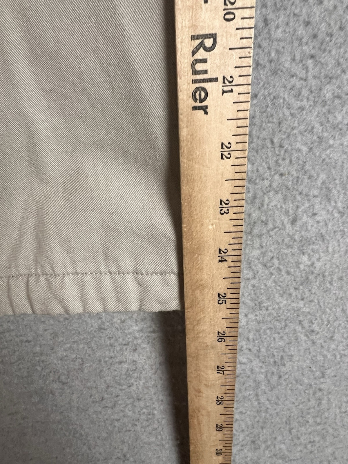L. L. Bean Flannel Lined Khaki Pants Mens36X29 Beige Natural Fit Chino 0Ak19