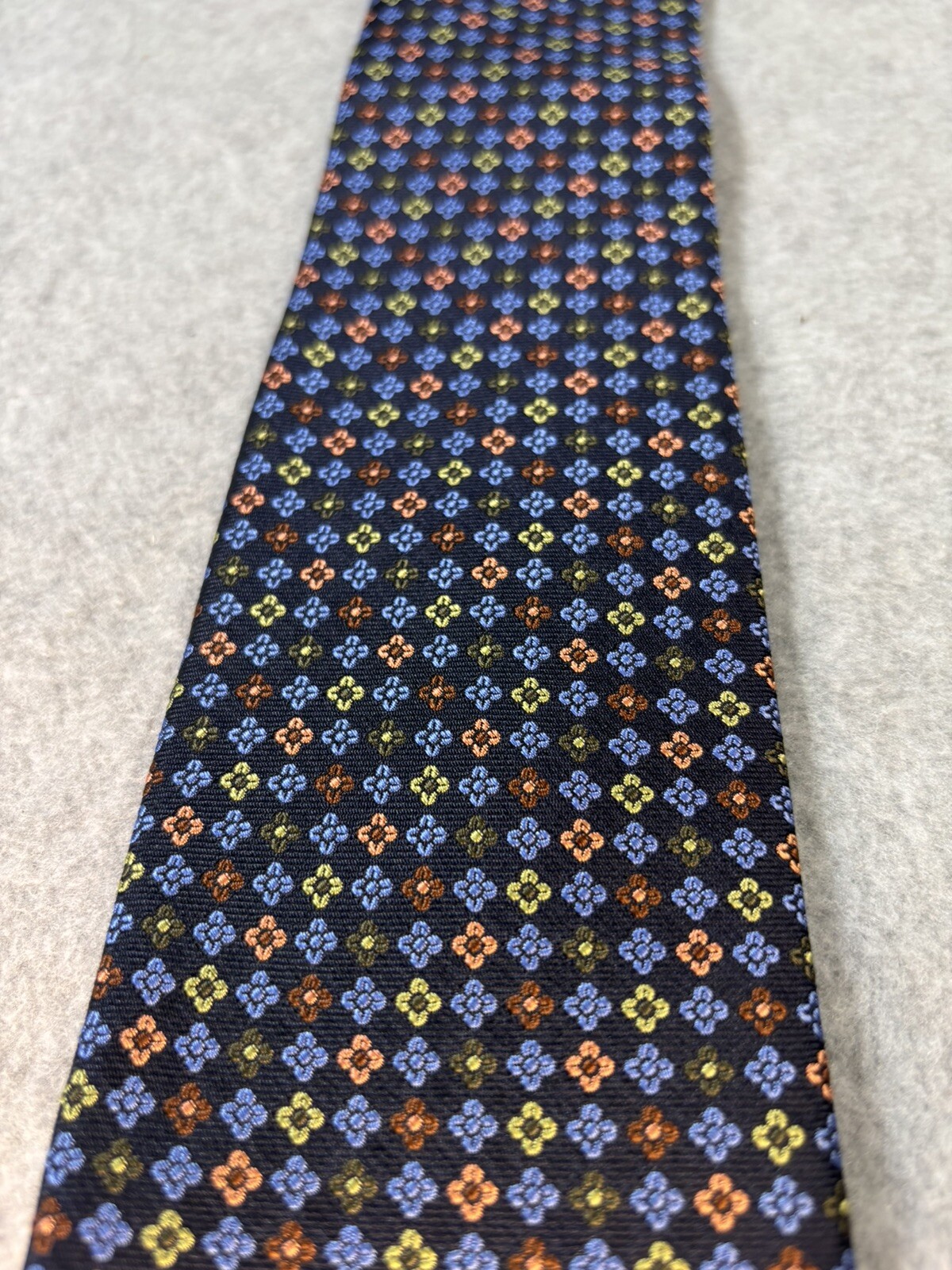 Corporate Image Tie Silk Floral Geometric Pattern Colorful L:58” W:3”