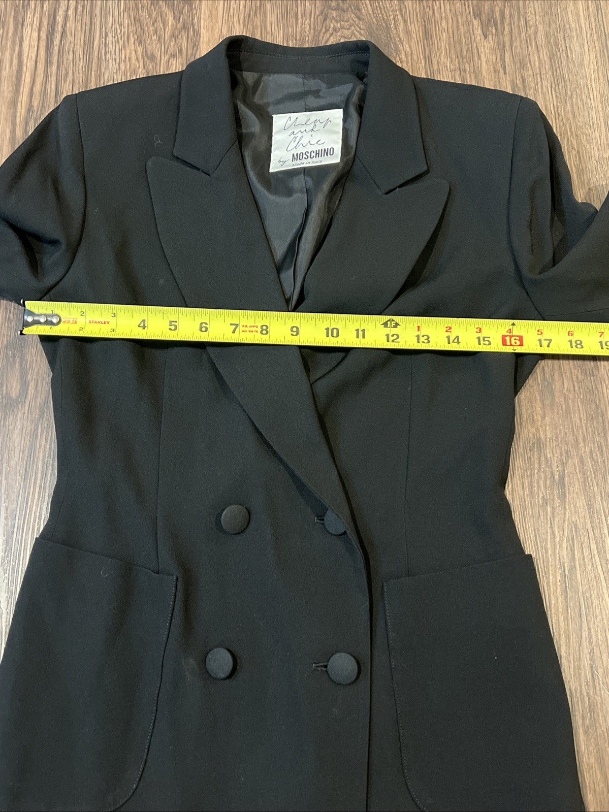 Moschino Cheap & Chic Jacket Skirt Set Size 8 Color Black Read Notes