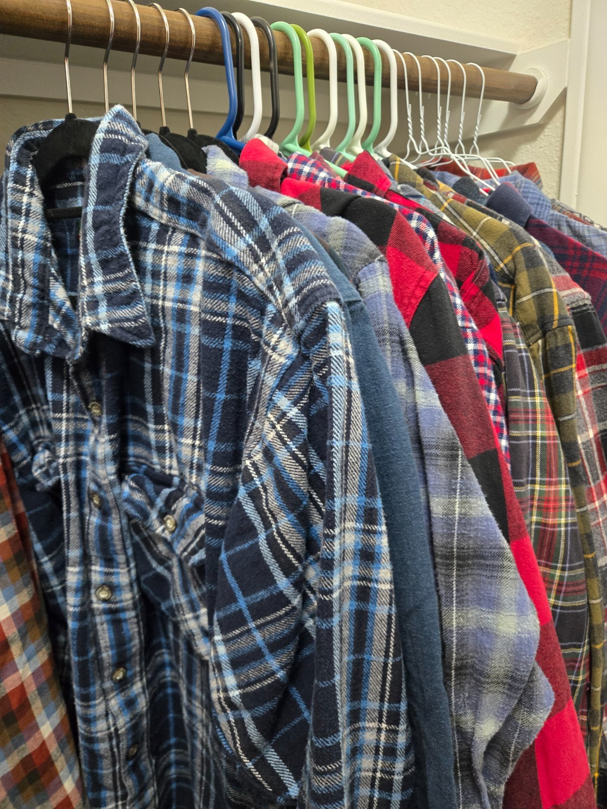 5 LOT Flannel Work Shirt Mens Outdoor Thermal Durable Multicolor Bulk Deal