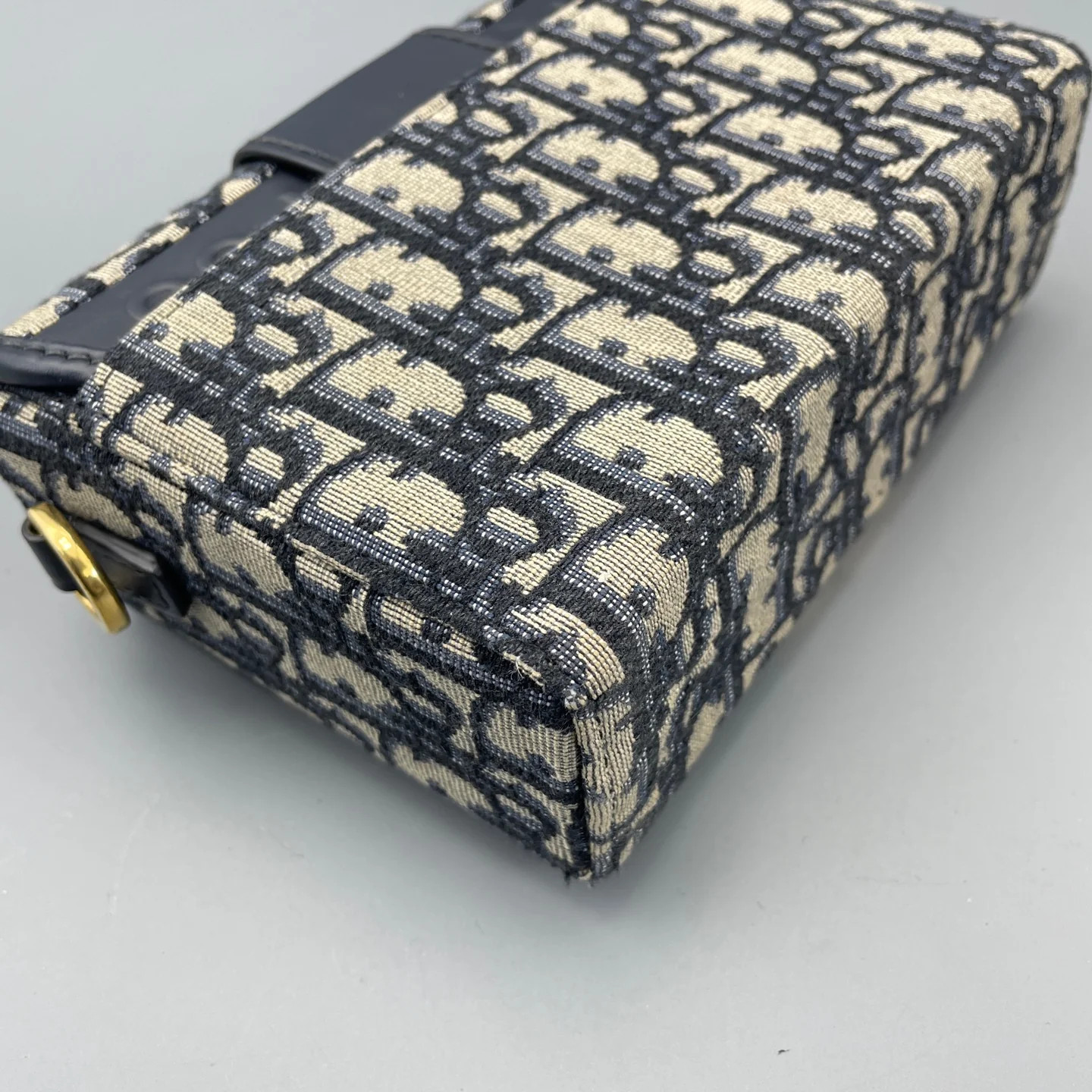 Dior 30 Montaigne Mini Box Bag Beige Navy Oblique (ym051726c3r)