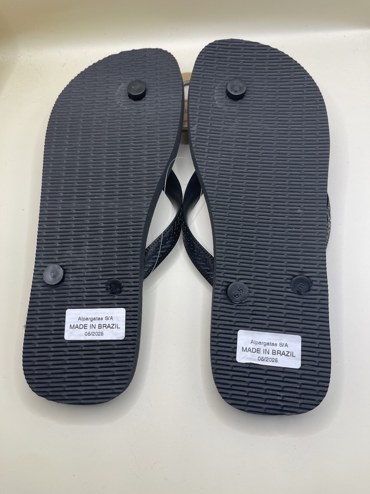 Havaianas Flip Flops Brazil Beach Summer Sandals Black Men’s Size 10
