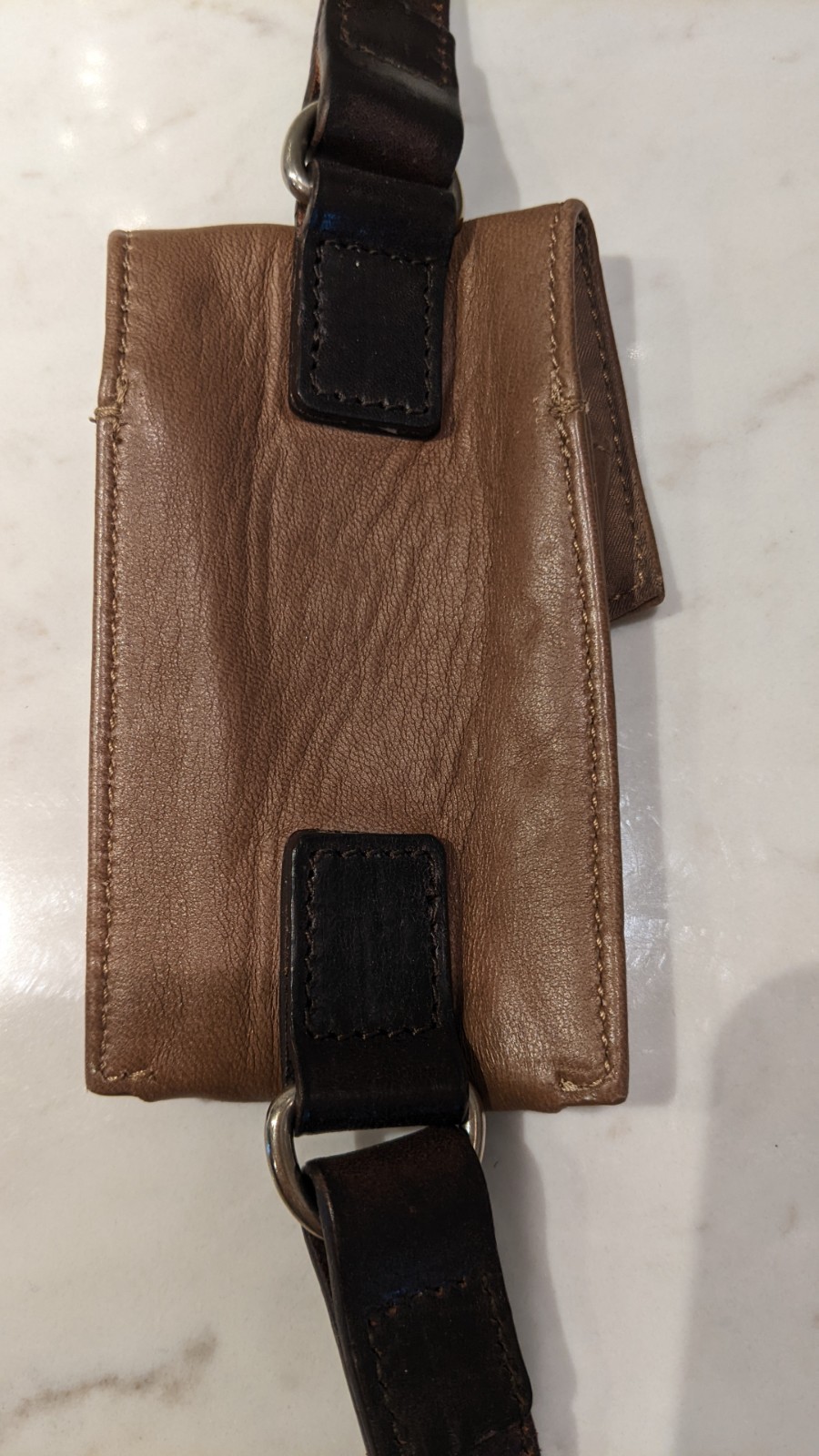 BRUNELLO CUCINELLI Brown Leather Belt Bag Crossbody Belt