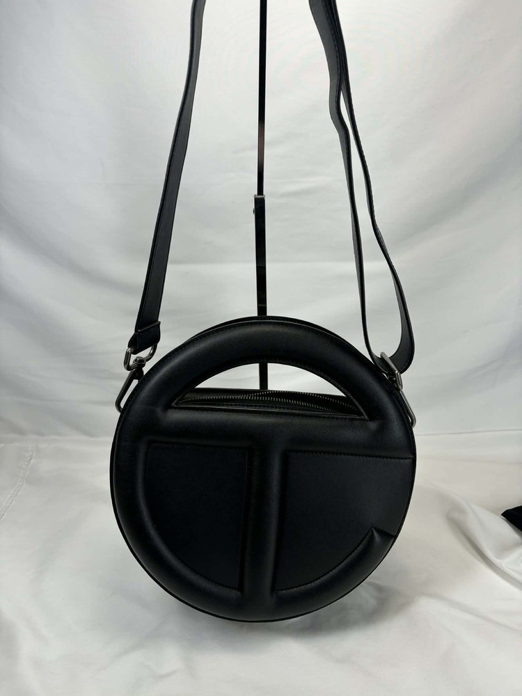 Telfar Circle Bag black Round Crossbody Unisex Leather Logo SPB JA-363887