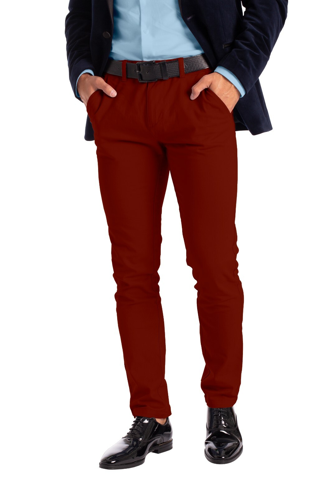 Men’s Stretch Formal Pants Slim-Fit Casual Pants –