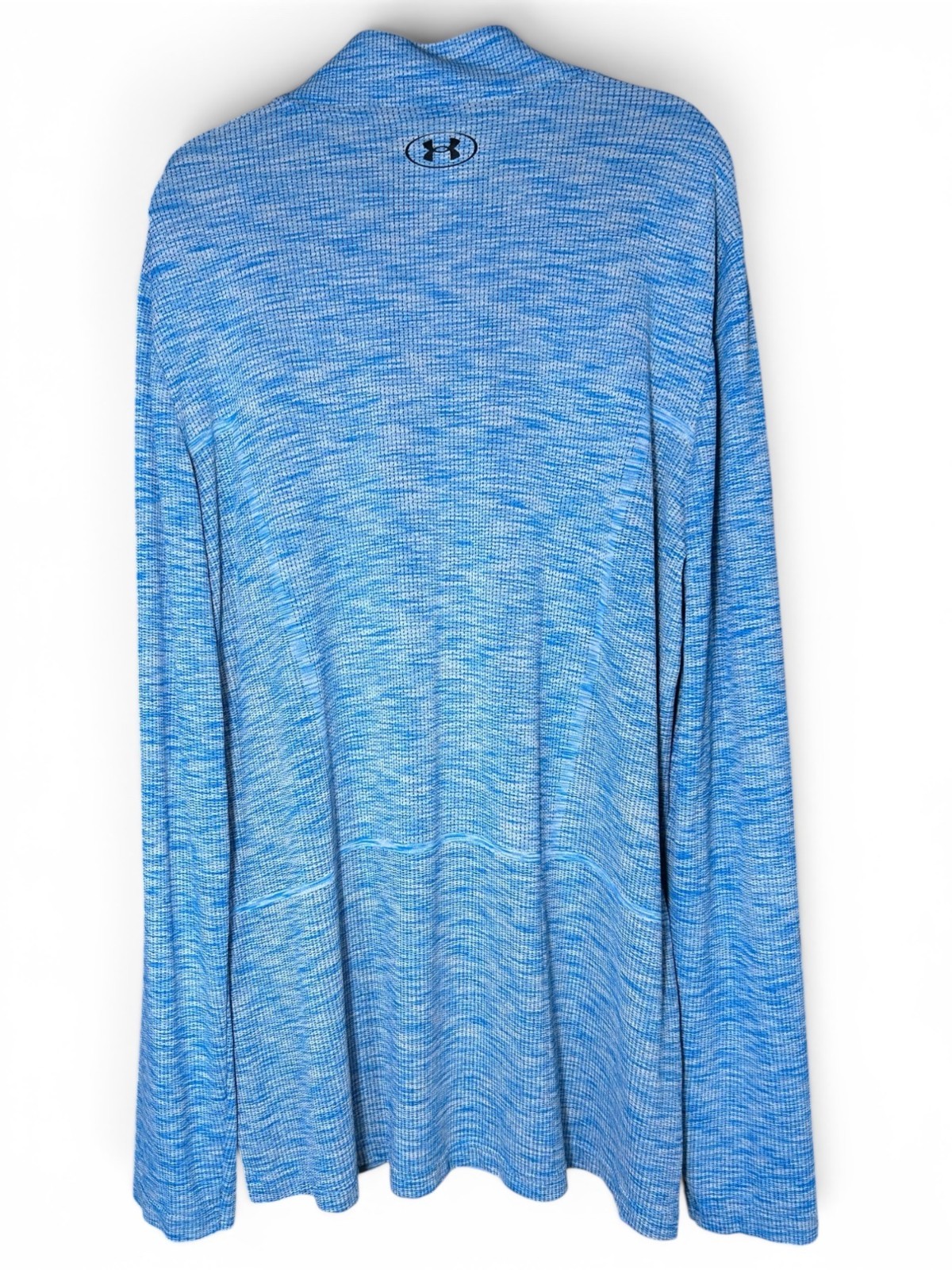 UNDER ARMOUR Mens Seamless 1/4 Zip Jacket Sz 2XL Turquoise Blue Black Heathered