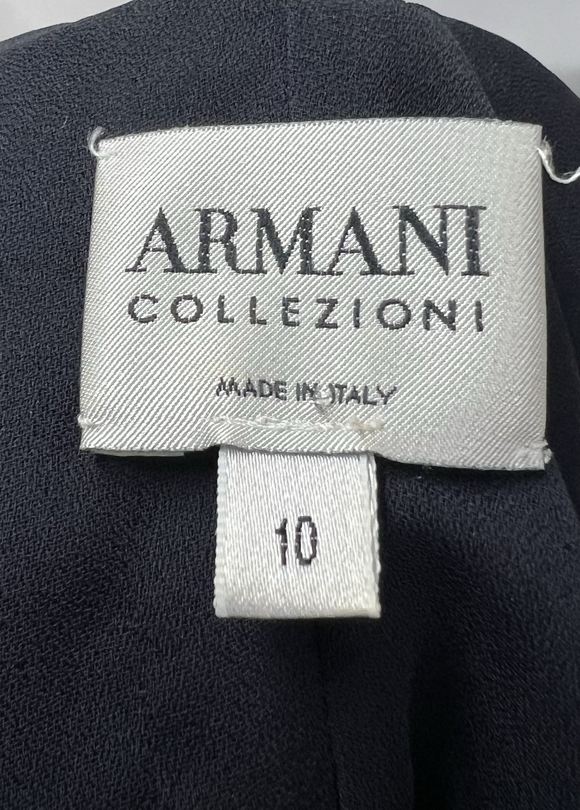Armani Collezioni Women’s US 10 (IT 46) Long Black Silk Blend Crepe Slip Dress