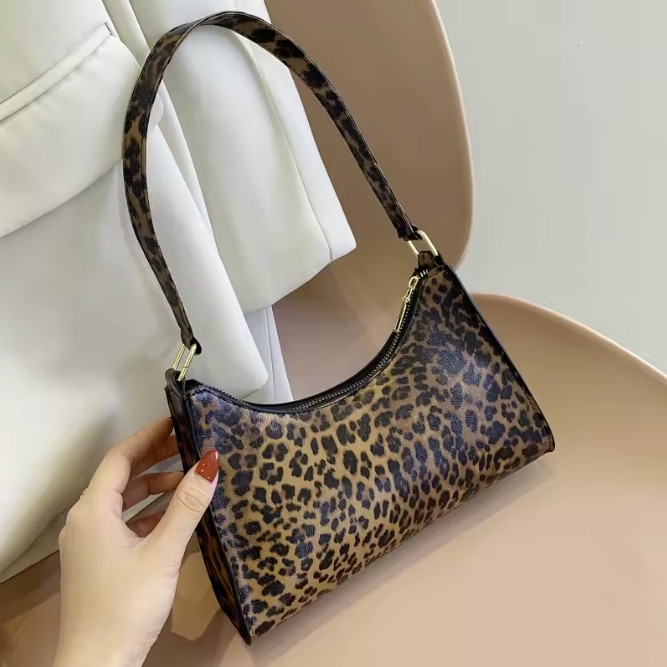 Summer New Shoulder Bags for Women High Quality Zebra Underarm Handbags PU Leath