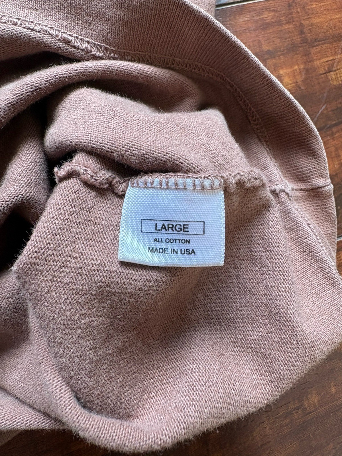 Lady White Co Rugby T-Shirt Size Large Brown 10oz Heavyweight Boxy Blank Tee USA