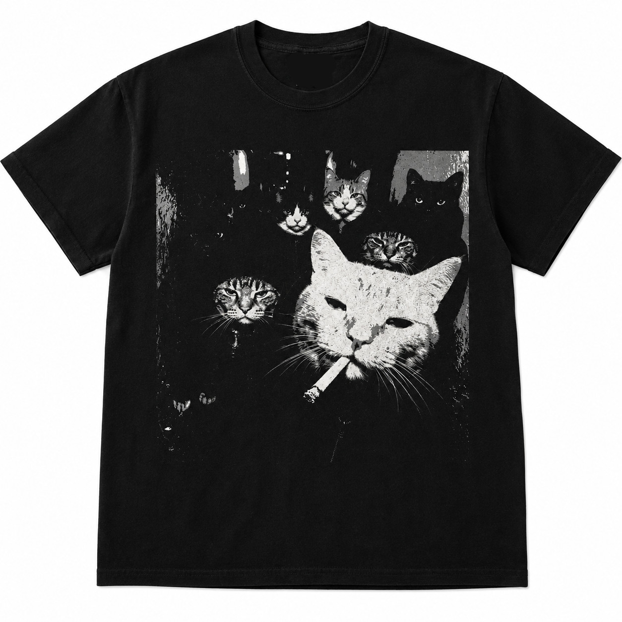 Funny Gangster Cat Shirt, Meme Cats Graphic Tee, Vintage Cat Lover Shirt, Funny