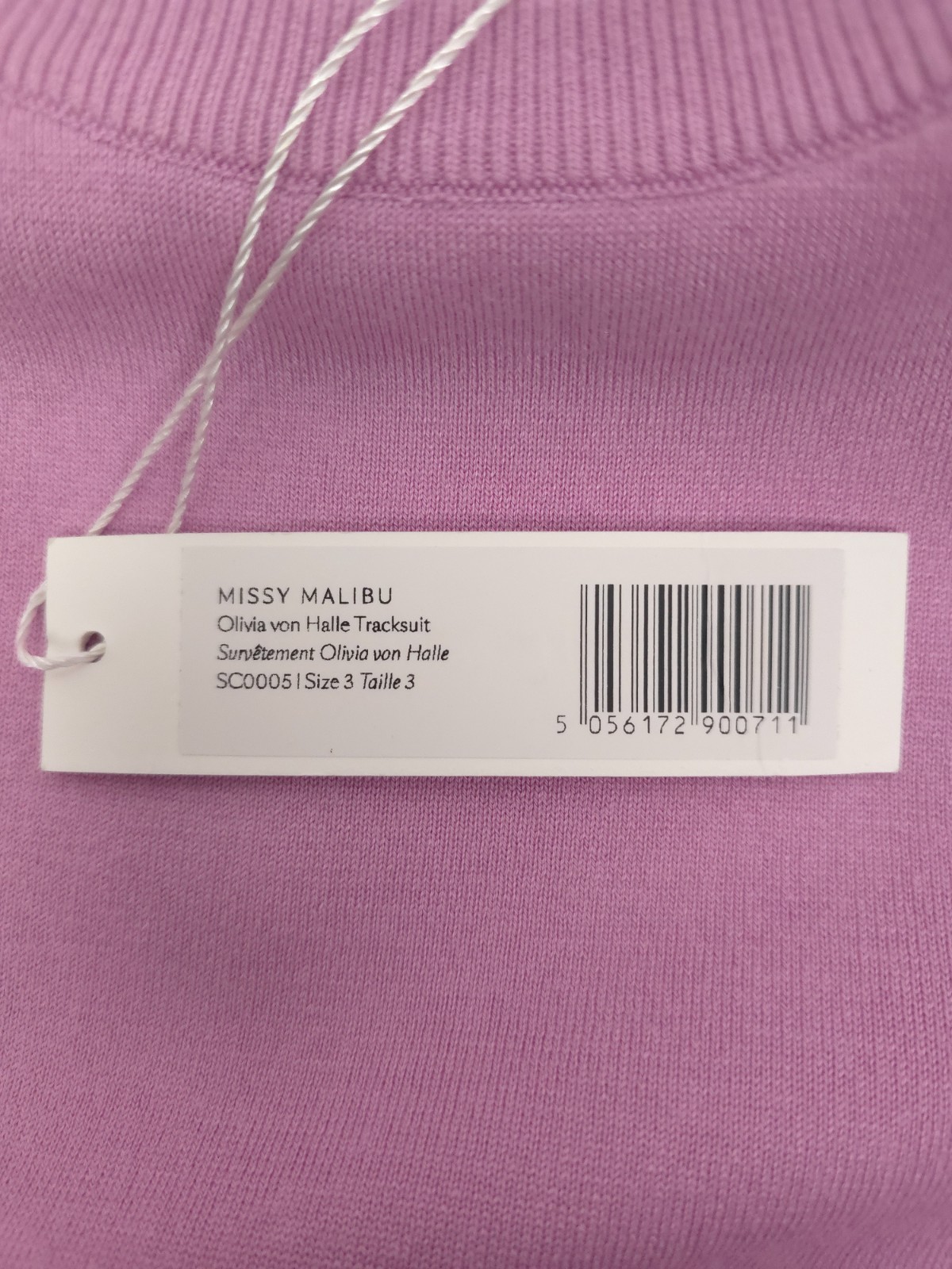 Olivia von Halle Women’s Sweater L Lilac Silk Cashmere Raglan Pullover
