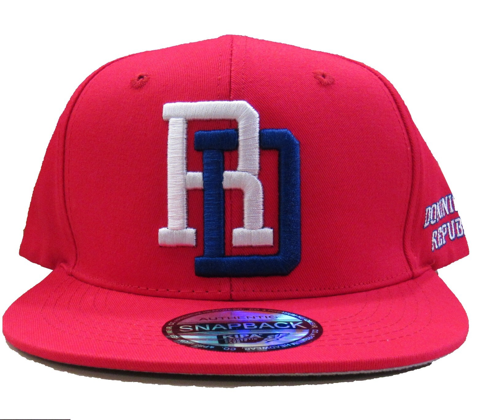 Snap Back hats Dominican Republic 3D Embroidered RD Printed Under visor New!
