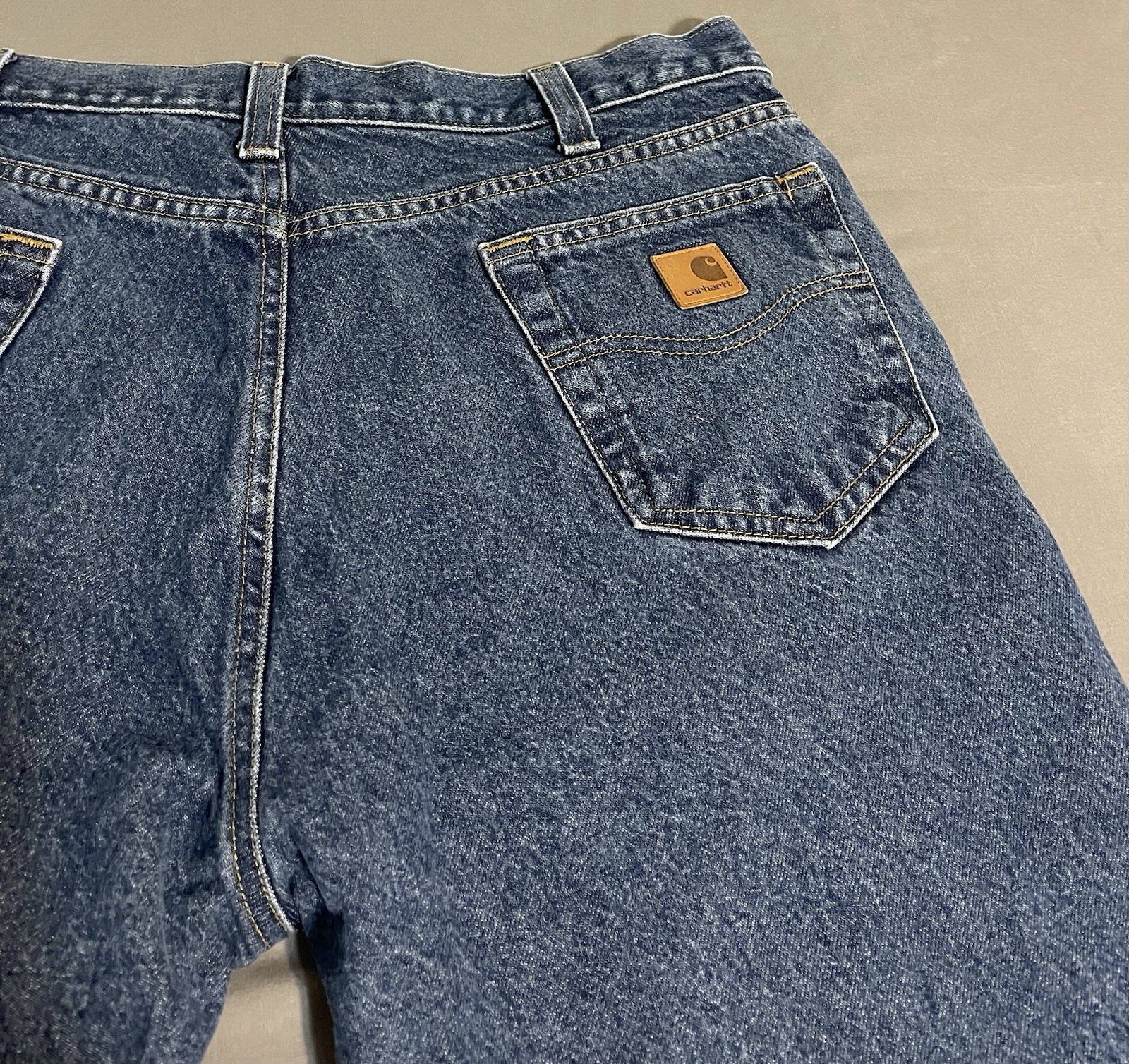 Carhartt B460 DVB Relaxed Fit Jeans Mens 38×30 Blue Denim Excellent Condition