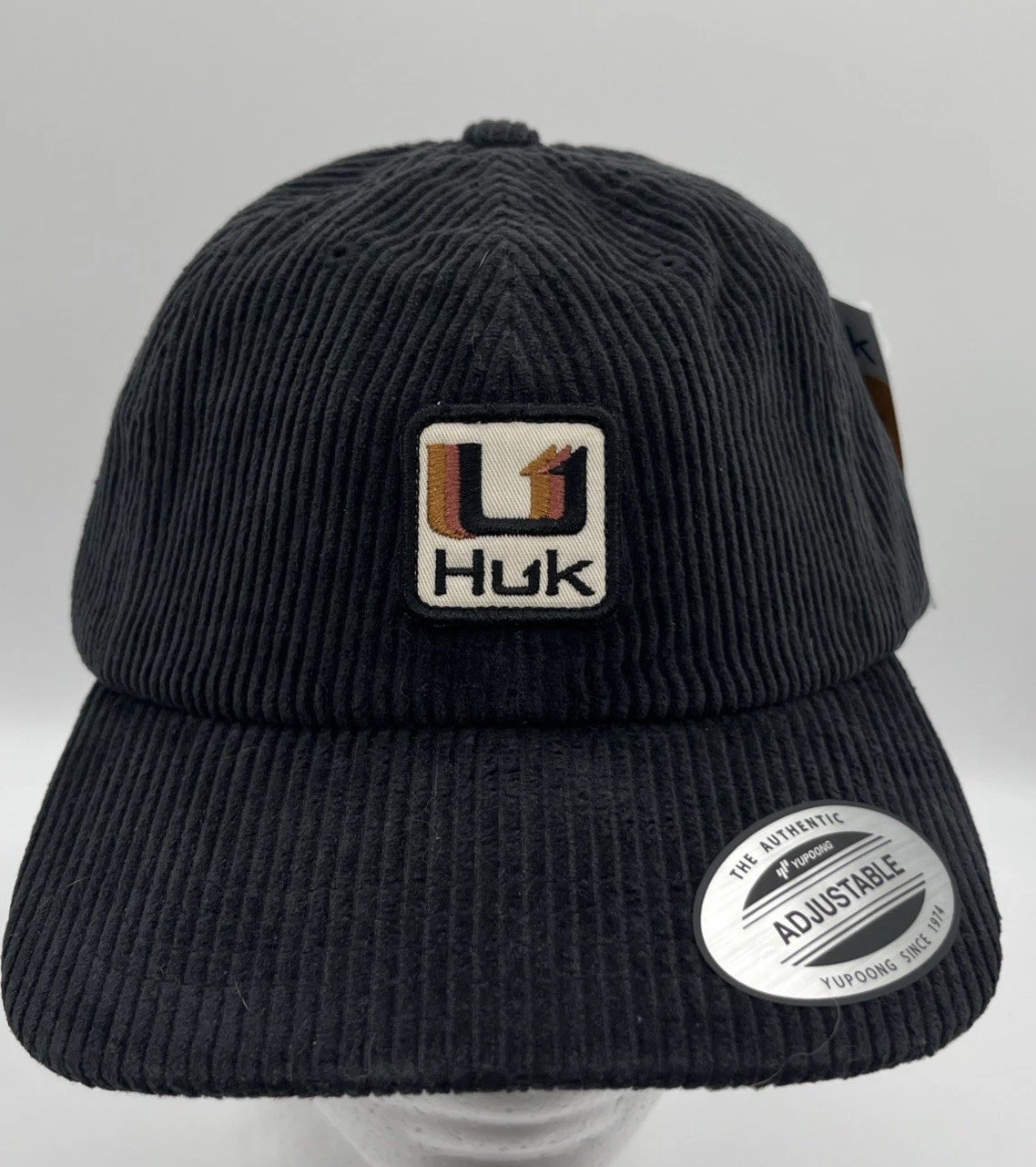 HUK Corduroy Full Cord Dad Baseball Hat/Cap Fishing Volcanic Ash Adjustable
