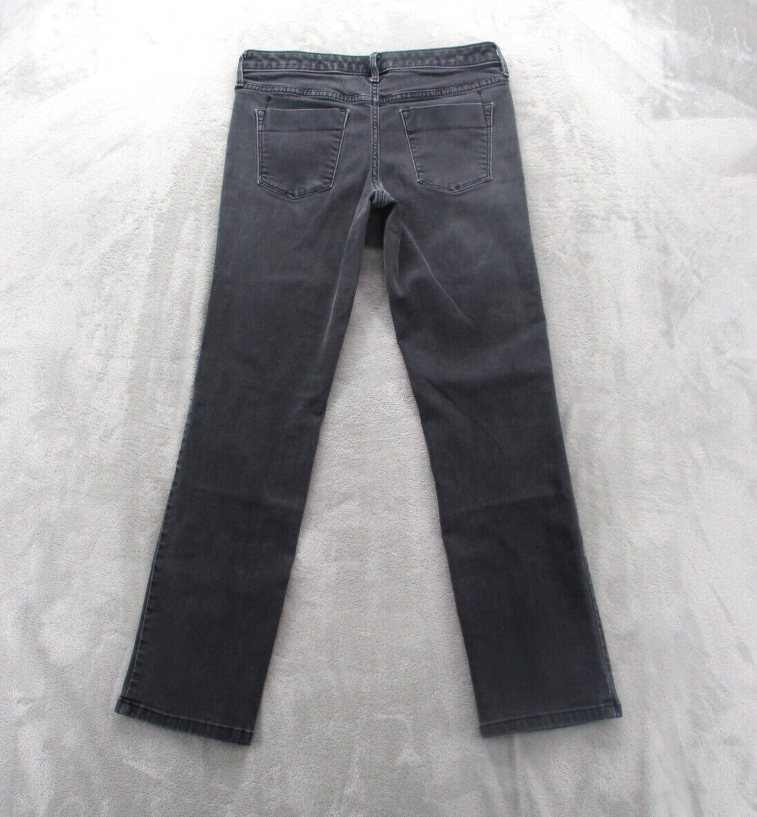 Mossimo Denim Straight Leg Jeans Women’s 8 Gray Charcoal Wash Stretch Low-Rise