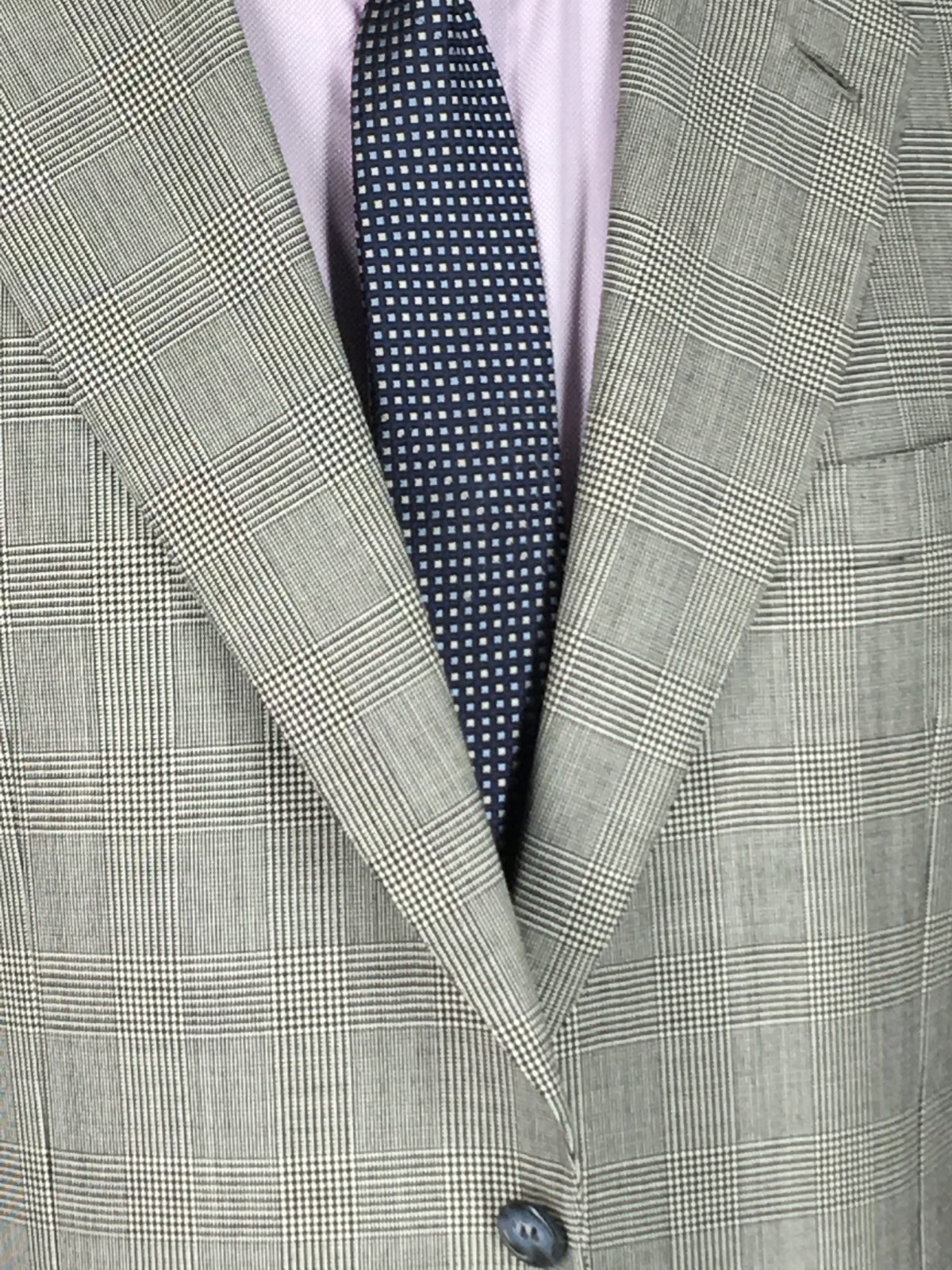 40R Brioni Italy Mens 2 Button 100% Wool Blazer Sport Coat Gray Glen Check
