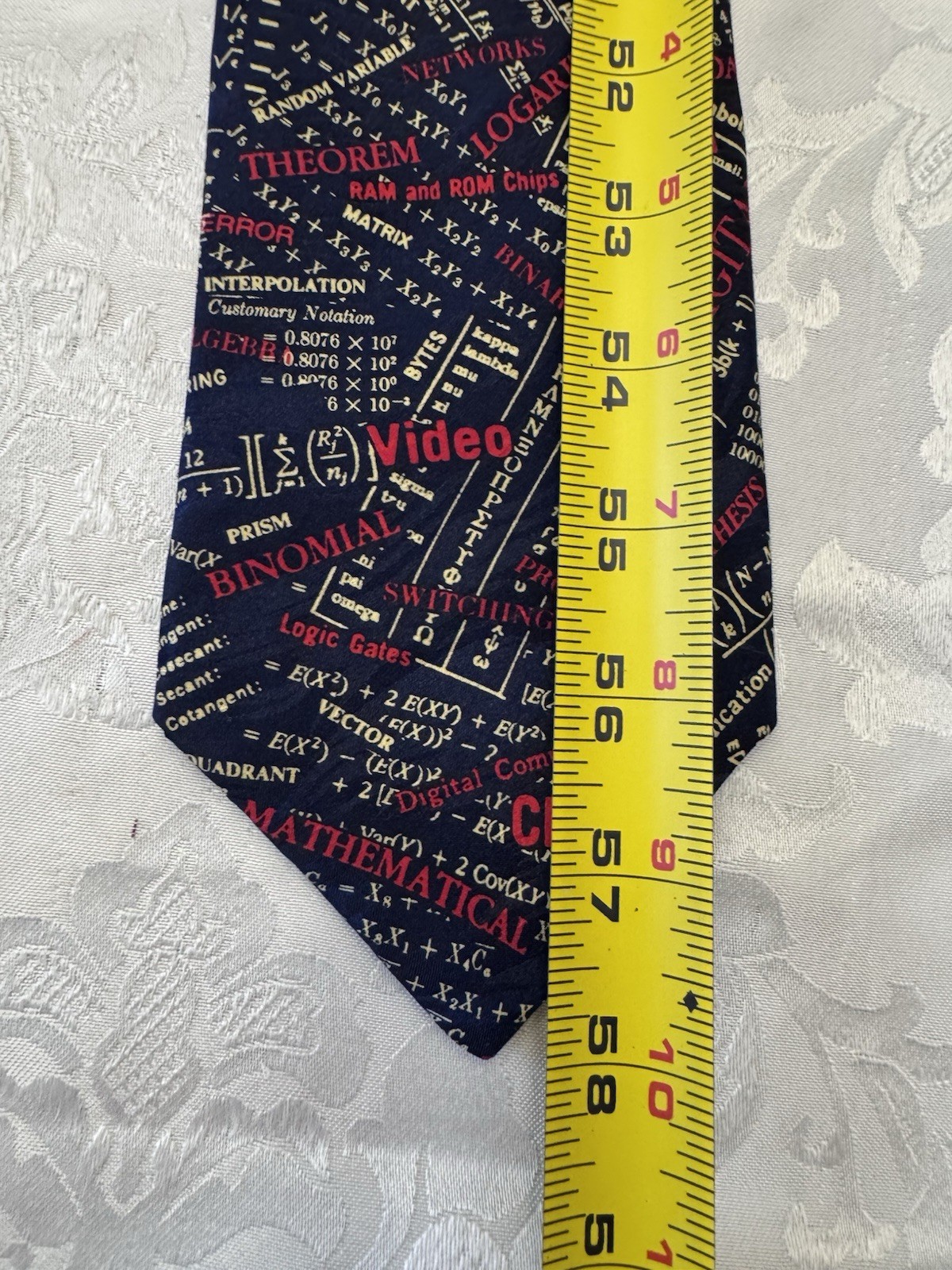 Museum Artifacts Silk Tie Math Computer Science Matrix ROM Chip Geek Nerd Dad