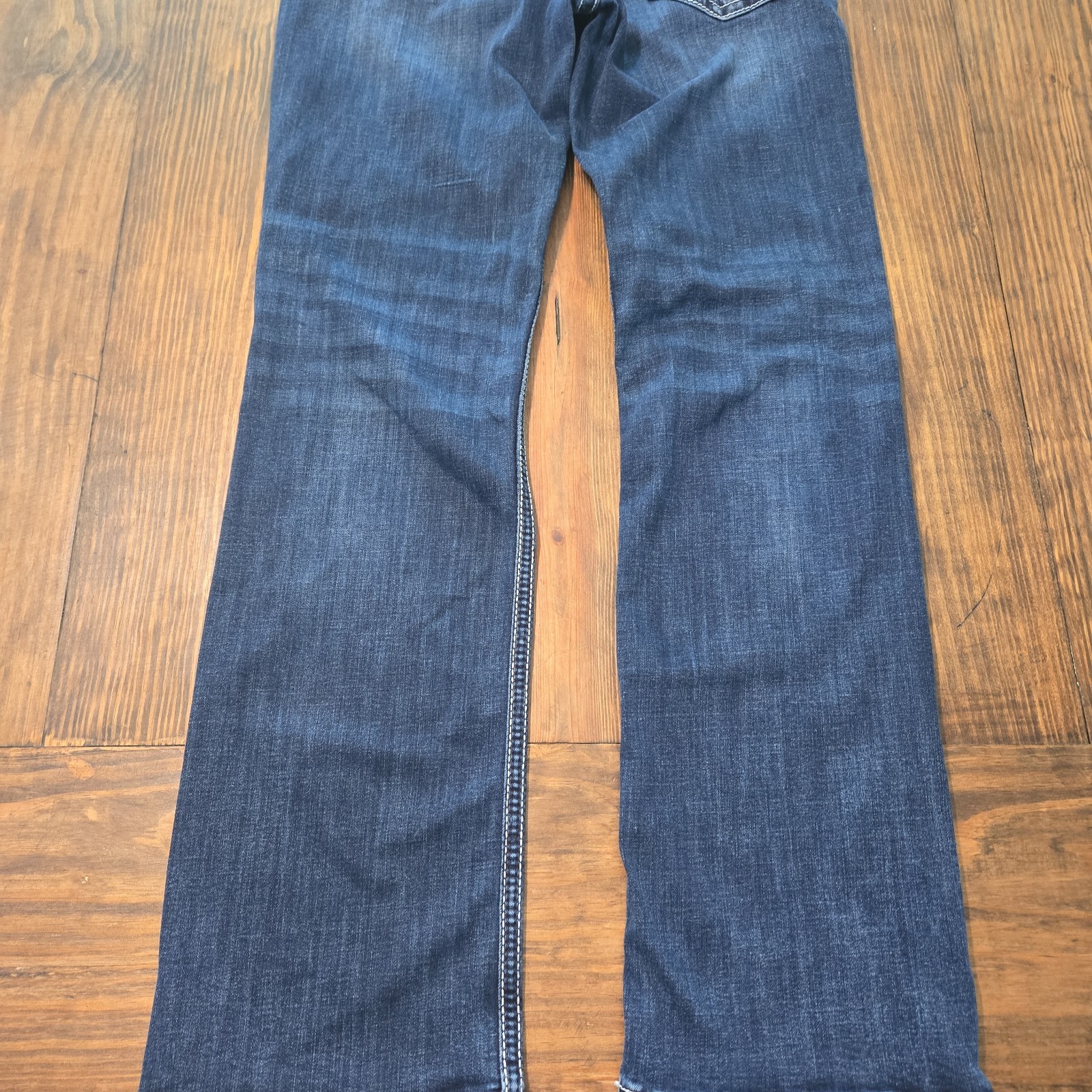 BKE Buckle Jake Straight Jeans Mens 32×34 Mid Wash Blue Premium Stretch Denim
