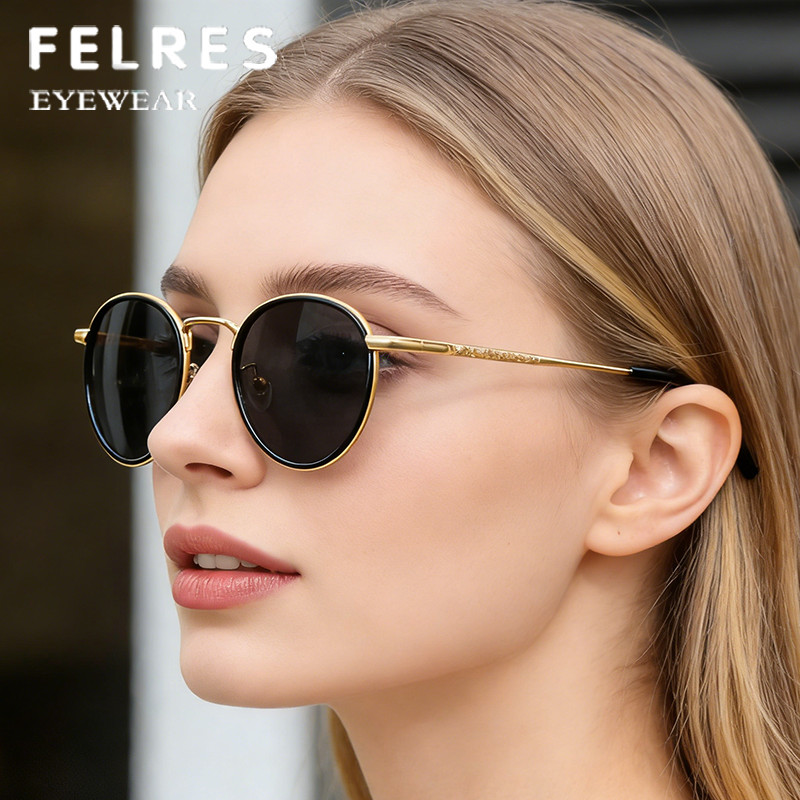 Metal Round Tinted Reading Sunglasses Men Women Shade Presbyopic Sunglasses New