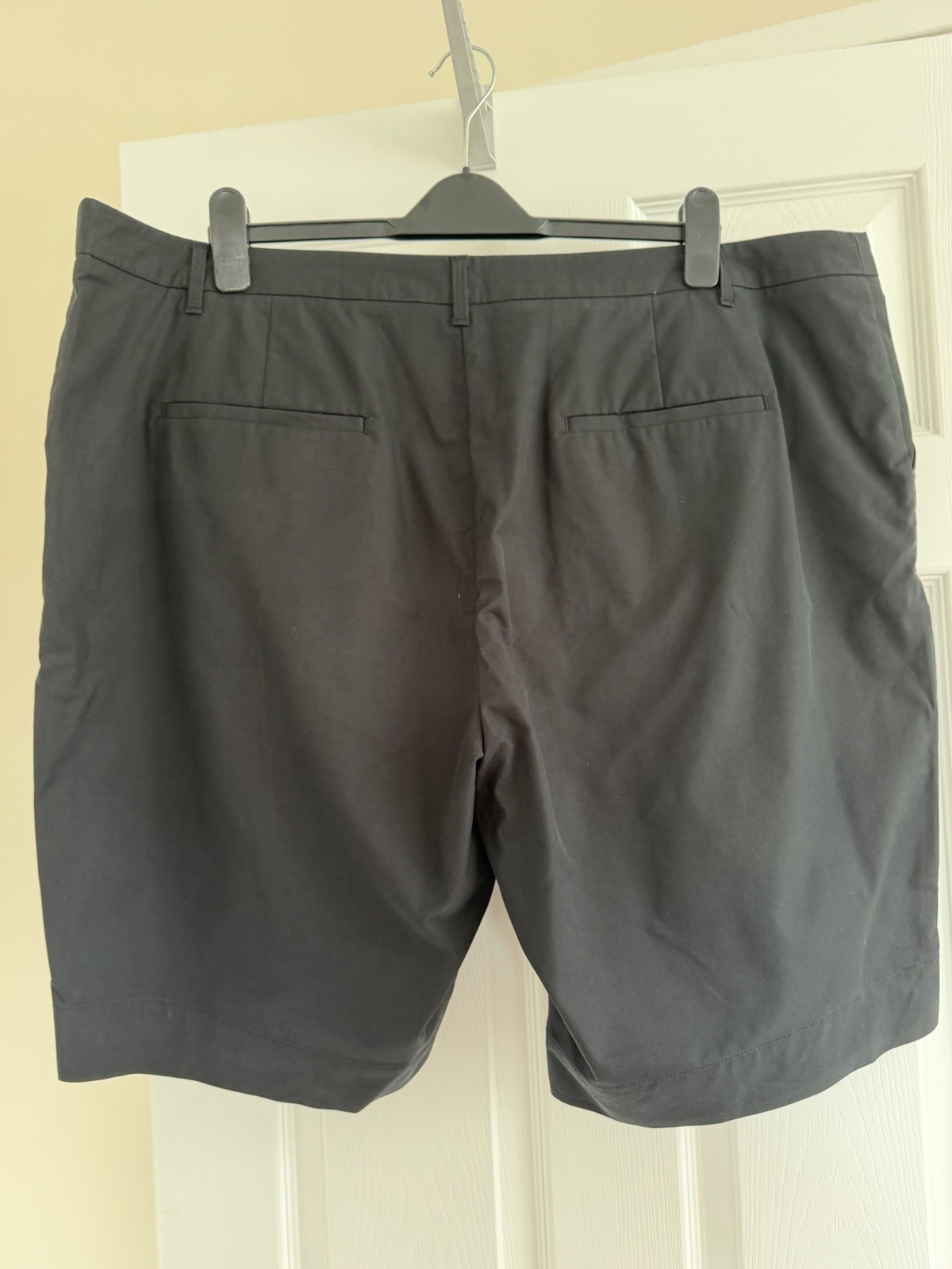 BNWT 2 Pairs Plus Size 24 M&S Knee length Shorts In Black And Grey