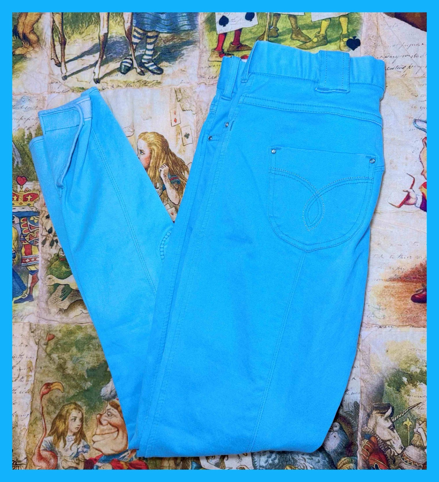 Kingsland Kelly Dip Dye Ocean Spray Bling Riding Breeches Size EU 34 US 24 NWT