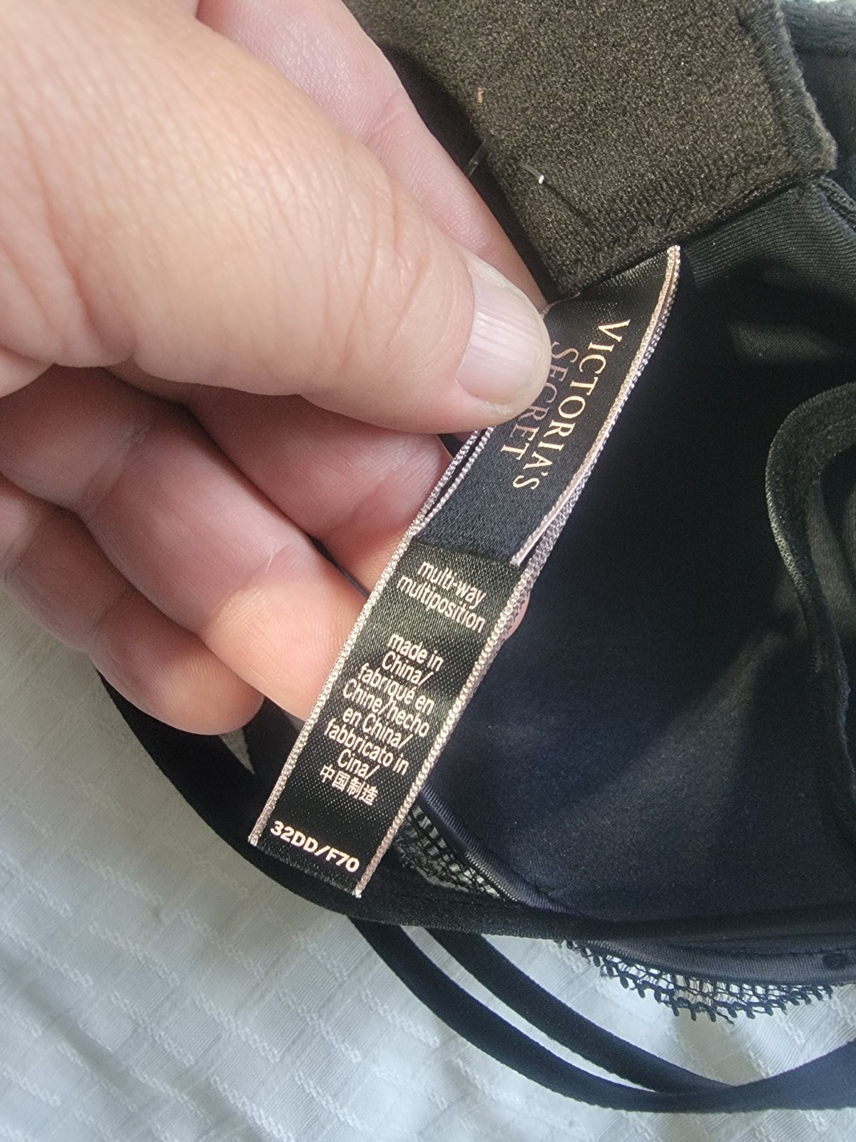 Victoria’s Secret Very Sexy Multi-Way Bra Black Pattern 32DD