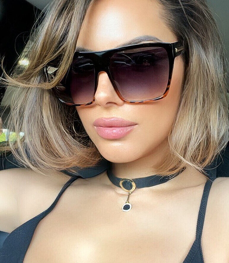 Sunglasses Flat Top Huge Big Oversized XXL Square Women “Lauren” Mirror SHADZ