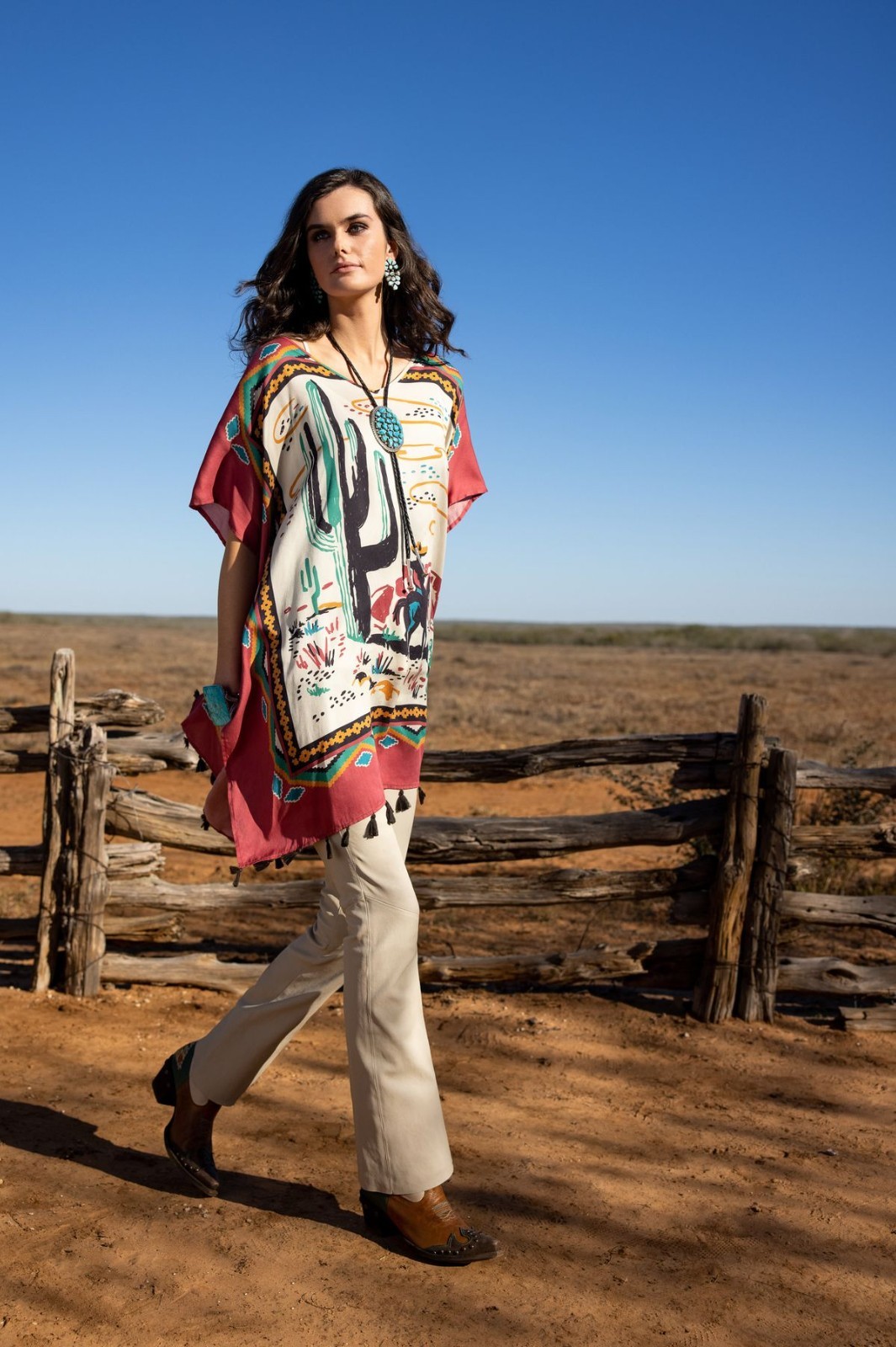DOUBLE D RANCH Ay! Ay! Ay! Poncho Top Large X Large