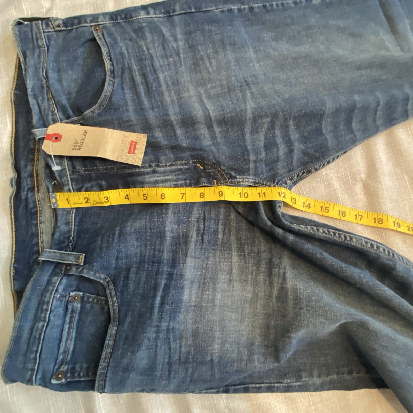 Levi’s NWT 505 Regular Fit Men’s Jeans W38 L34 Dark Stonewash Stretch Denim