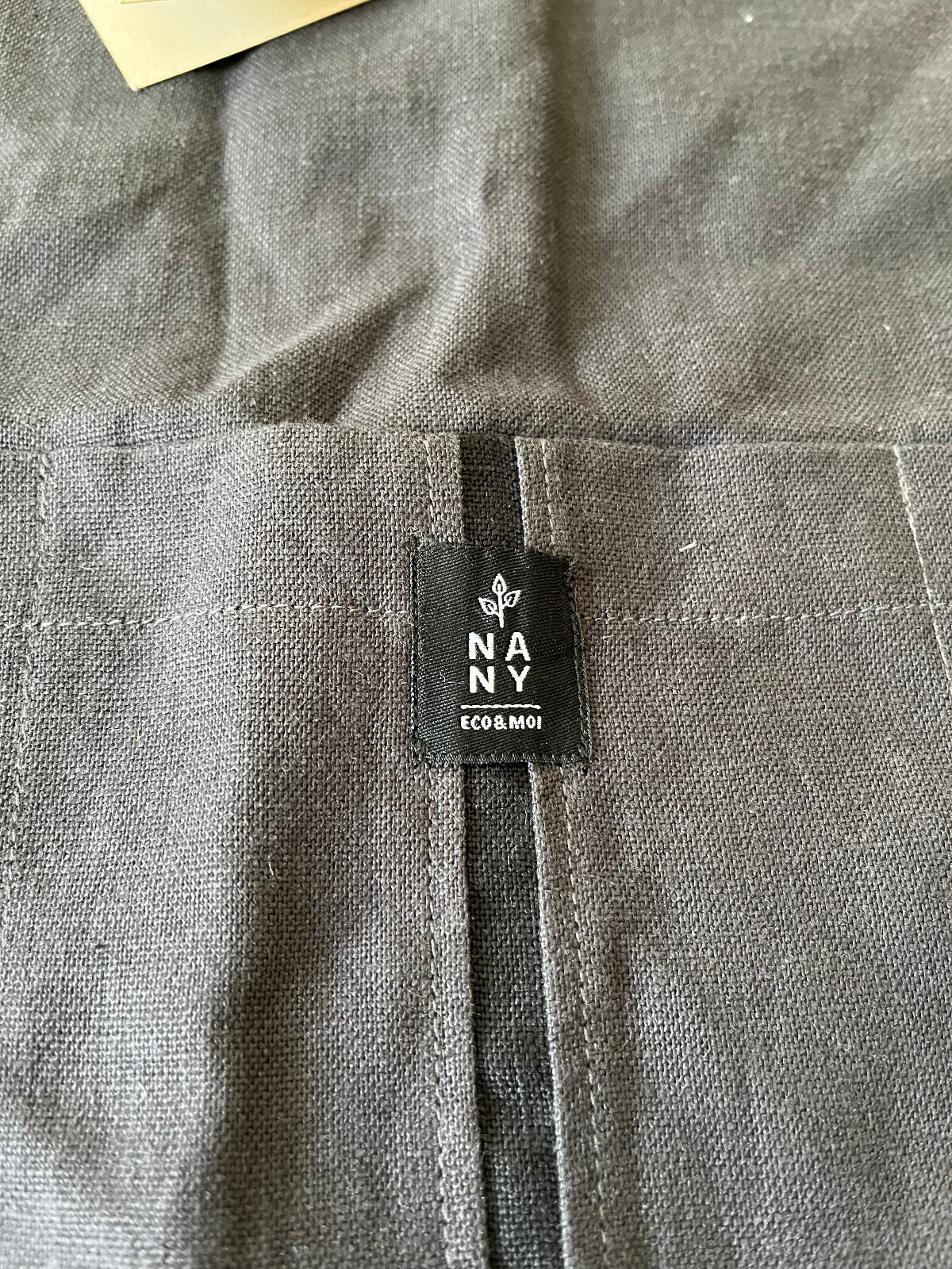 Petite-Mains Black LINEN Tote Shopper Bag – NANY Eco & Moi – 15″ x 16″