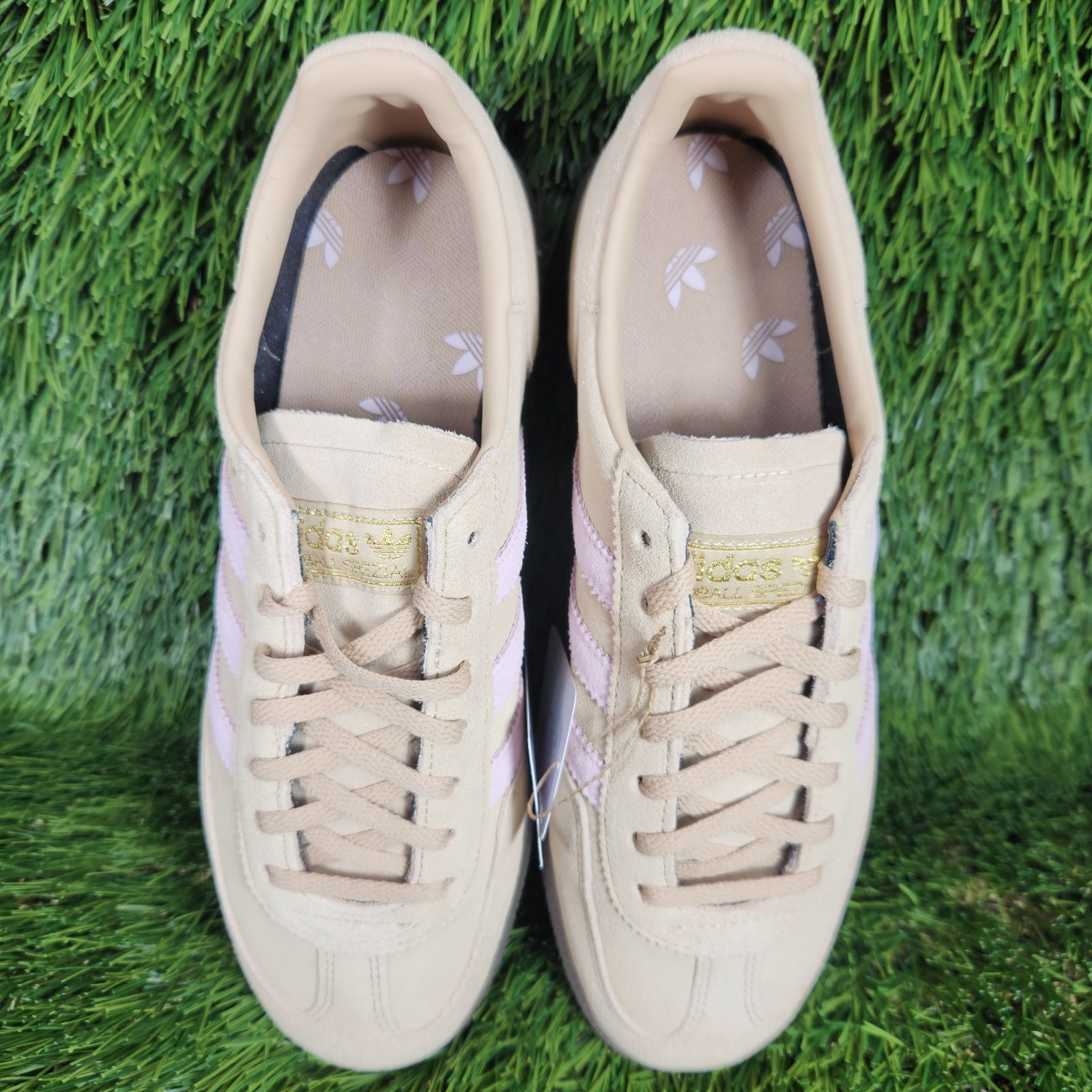 Adidas Handball Spezial Womens Suede Beige Pink Tan Brown Bottom Original JI2651