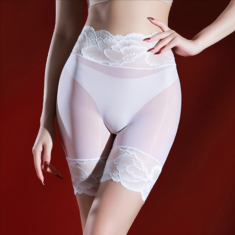 Oil Glossy Shiny Lace Sheer Transparent Underwear Seamless Elastic Panties Brief