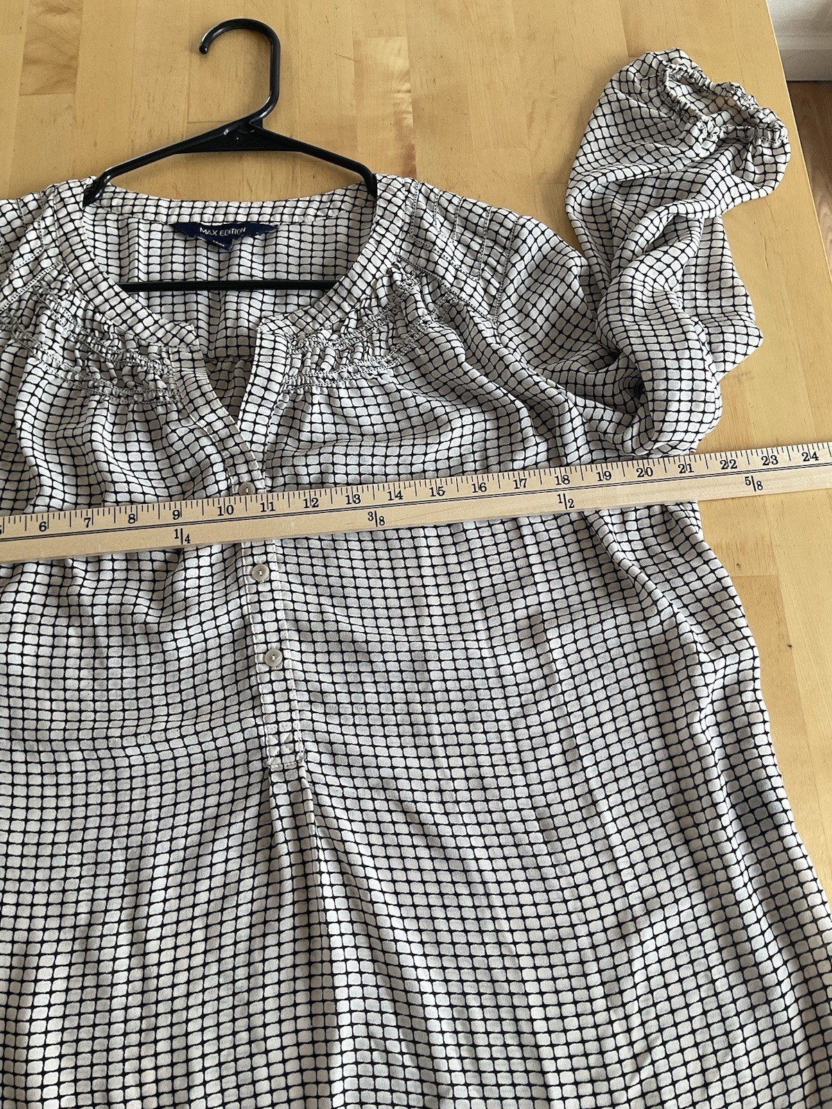 Max Edition Semi Sheer Beige Top Large Casual Relax Boho Summer