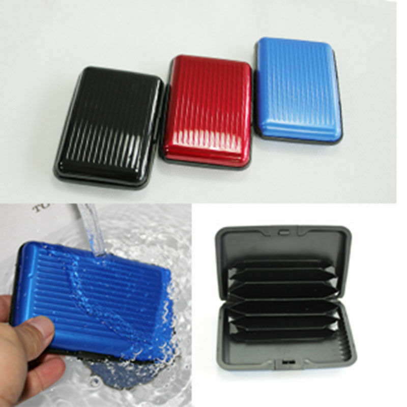 Unisex Waterproof Business ID Credit Card Wallet Holder Aluminum Metal RFID Case
