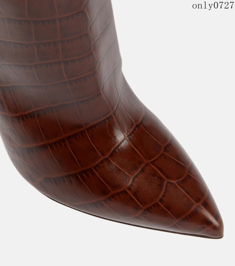 Women’s Knee High Boots Alligator Crocodile Pattern High Stiletto Heel Shoes Hot